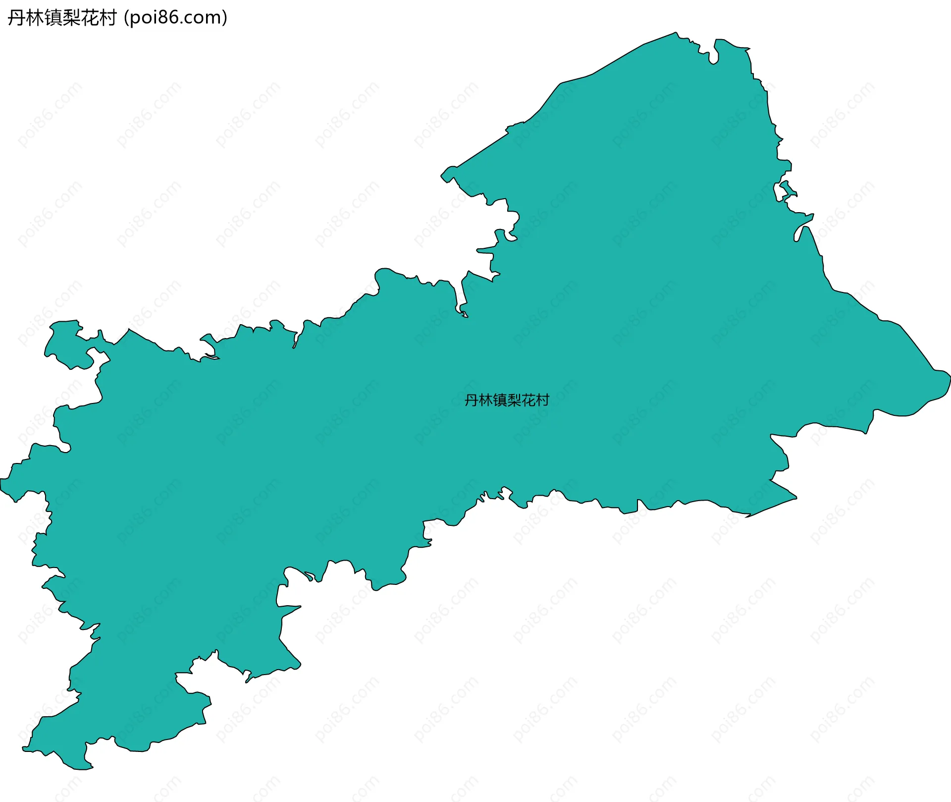 丹林镇梨花村边界地图