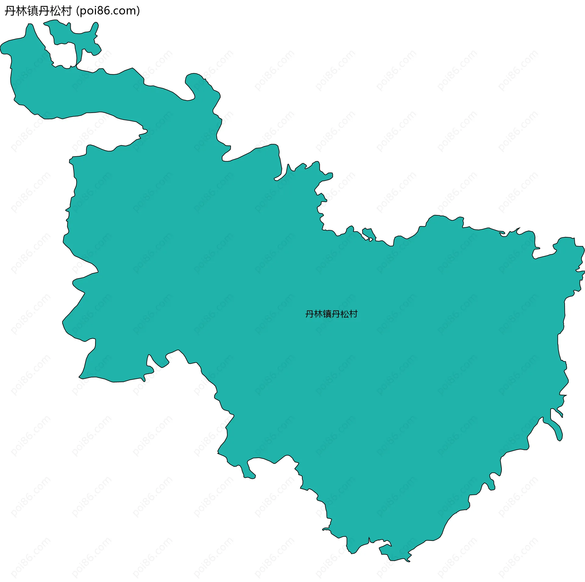 丹林镇丹松村边界地图