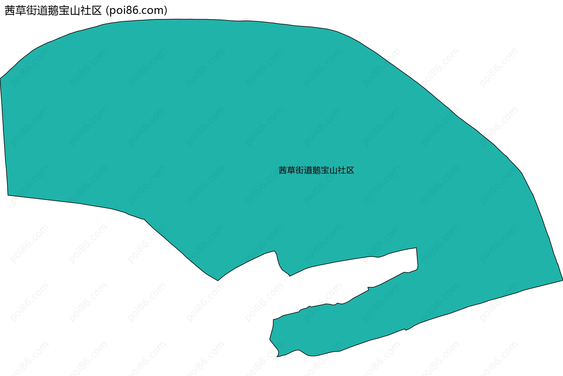 茜草街道鹅宝山社区边界地图