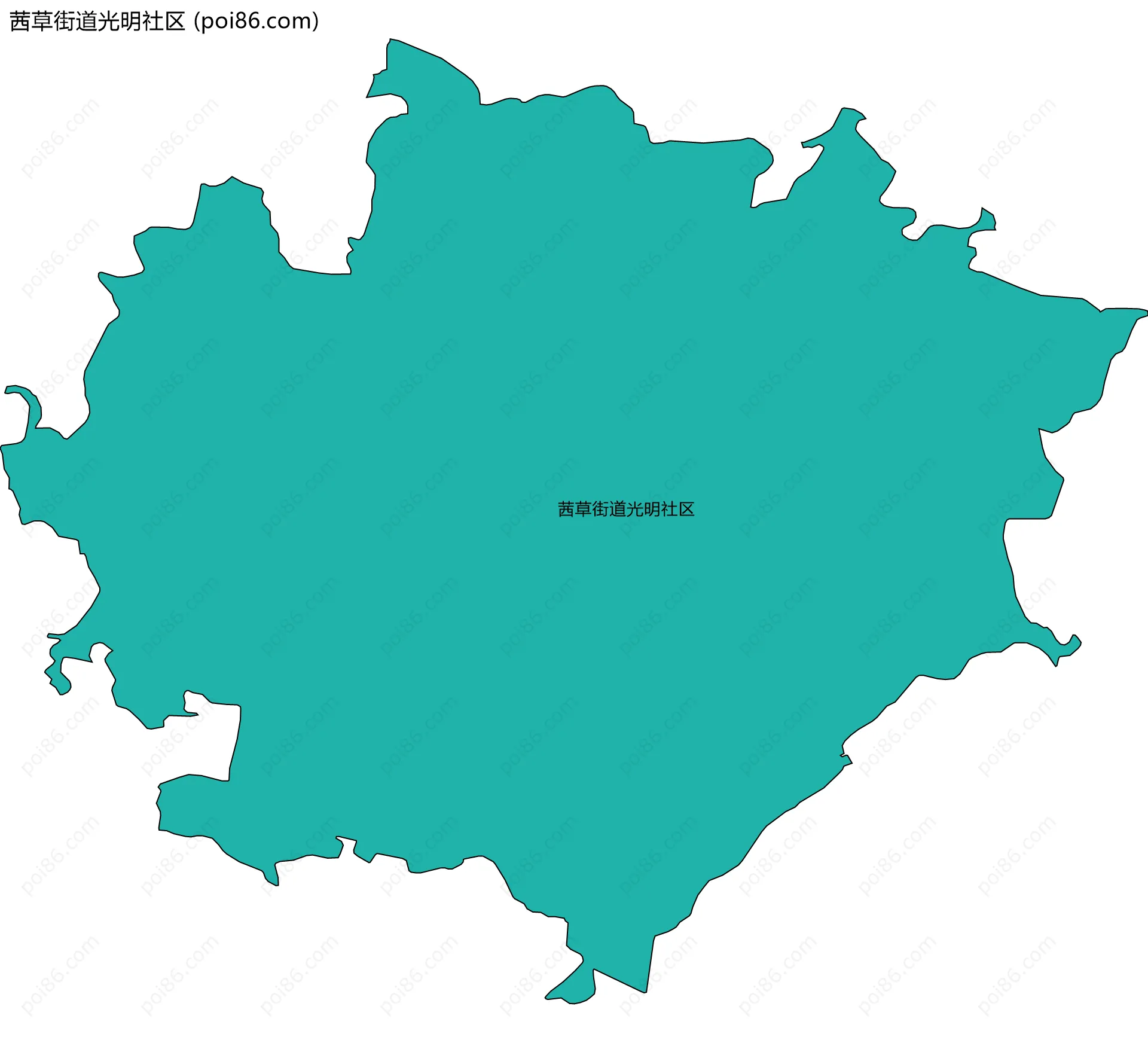 茜草街道光明社区边界地图