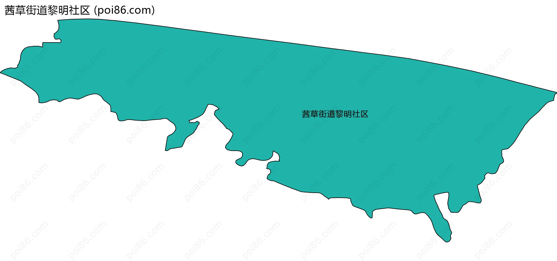 茜草街道黎明社区边界地图