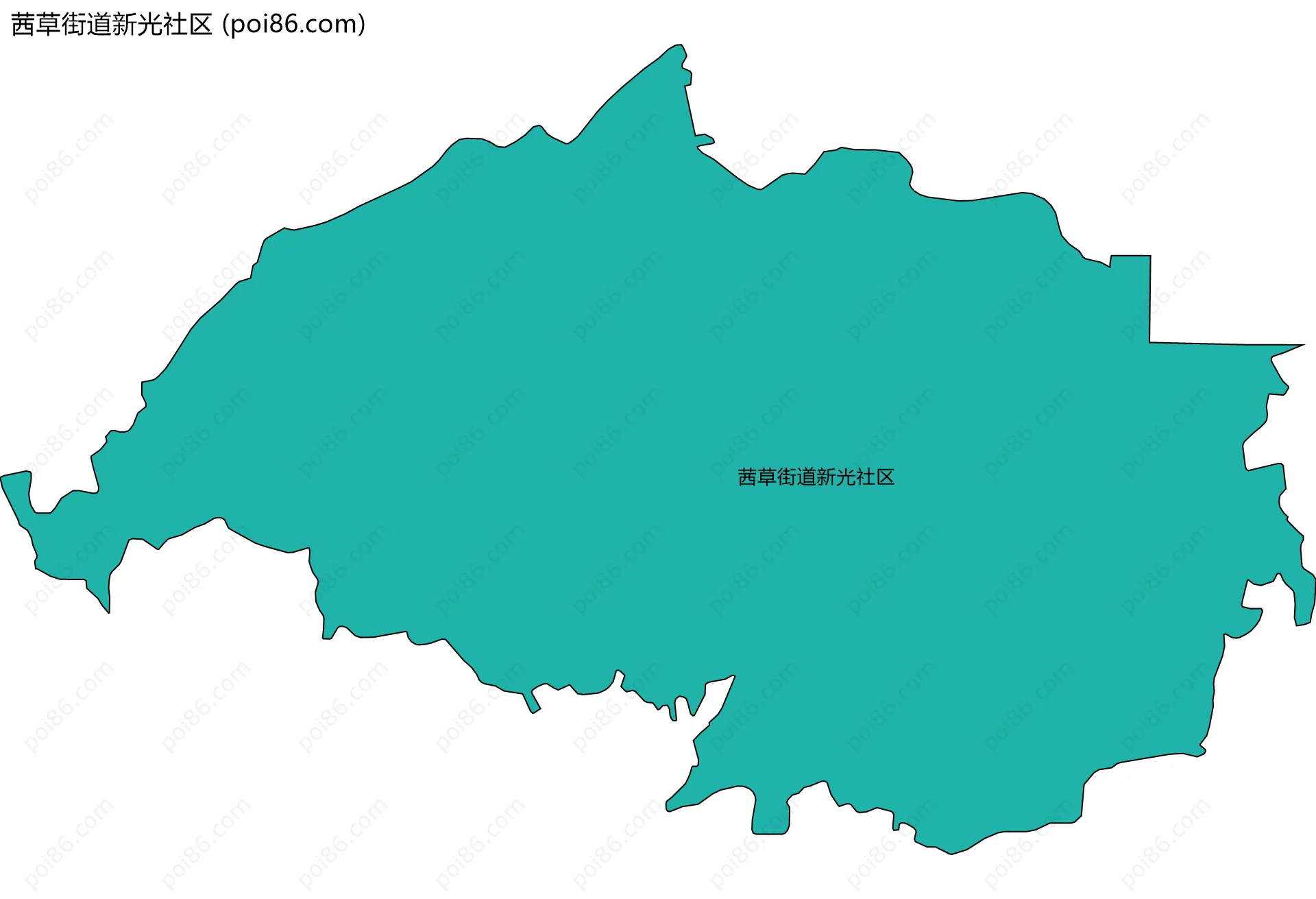 茜草街道新光社区边界地图