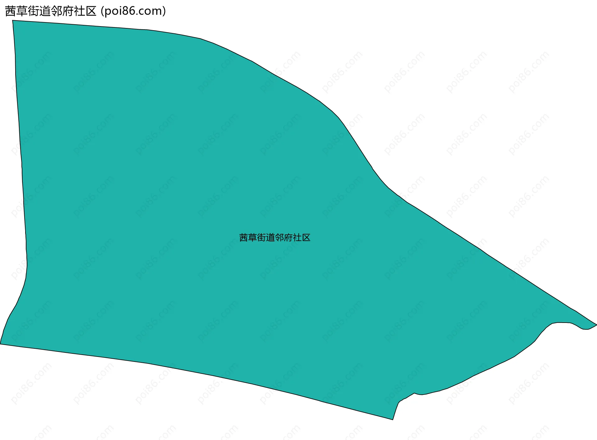 茜草街道邻府社区边界地图
