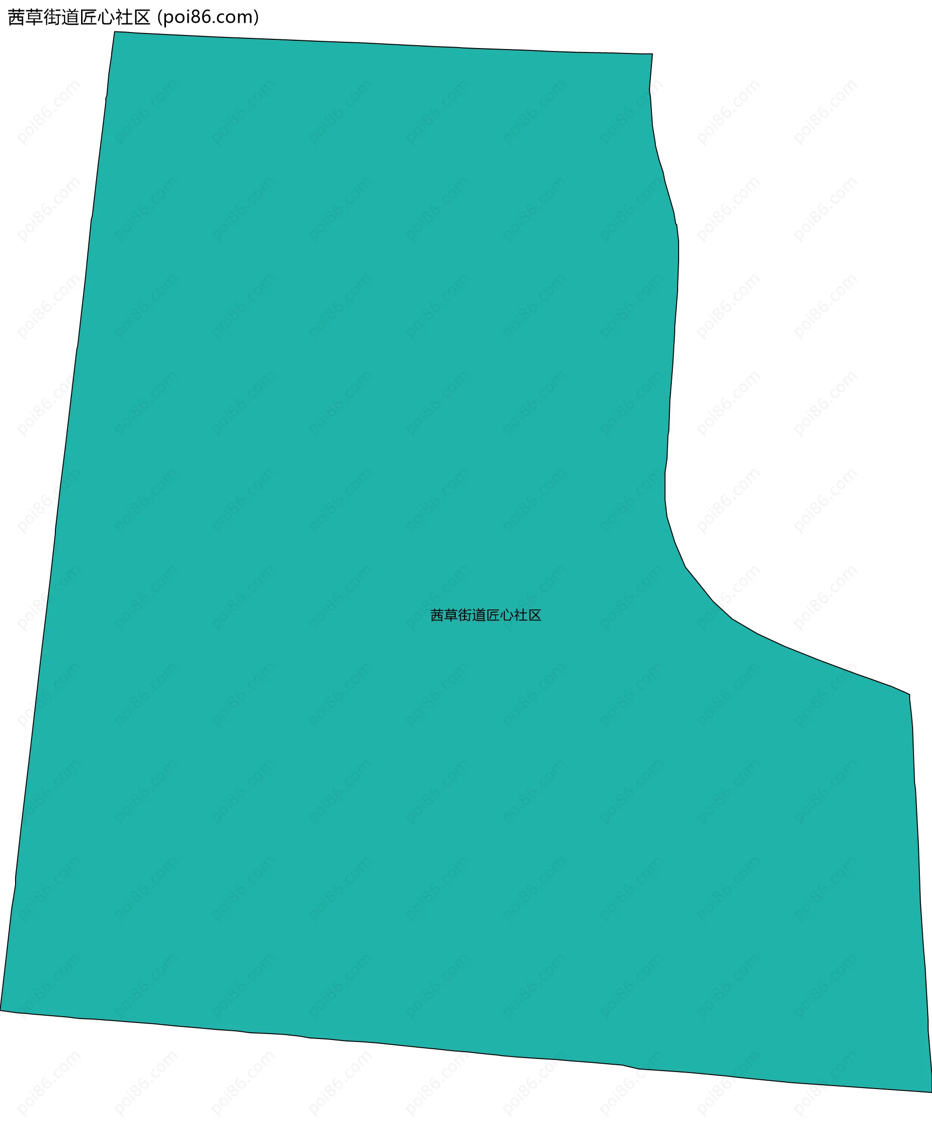 茜草街道匠心社区边界地图