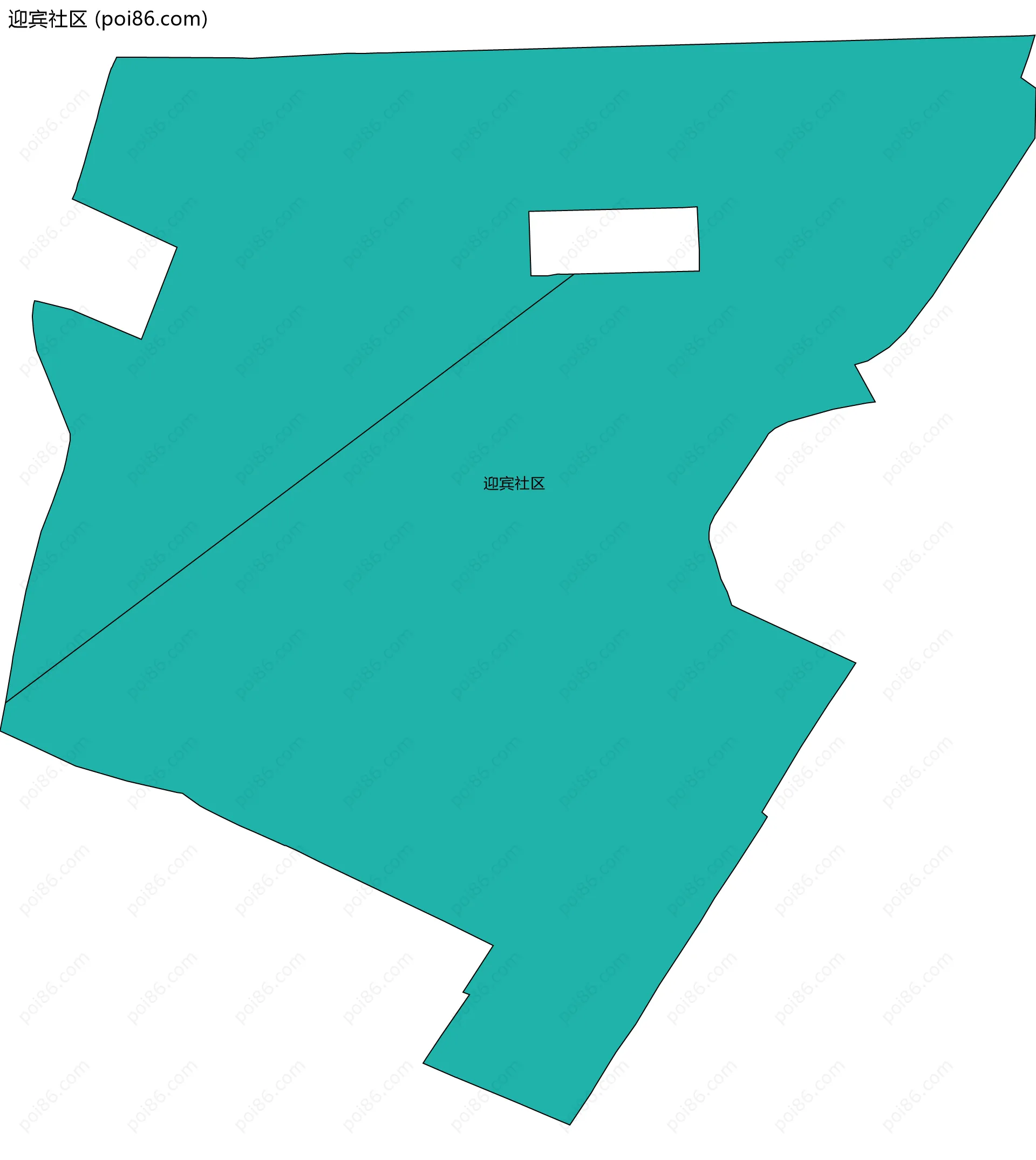 迎宾社区边界地图