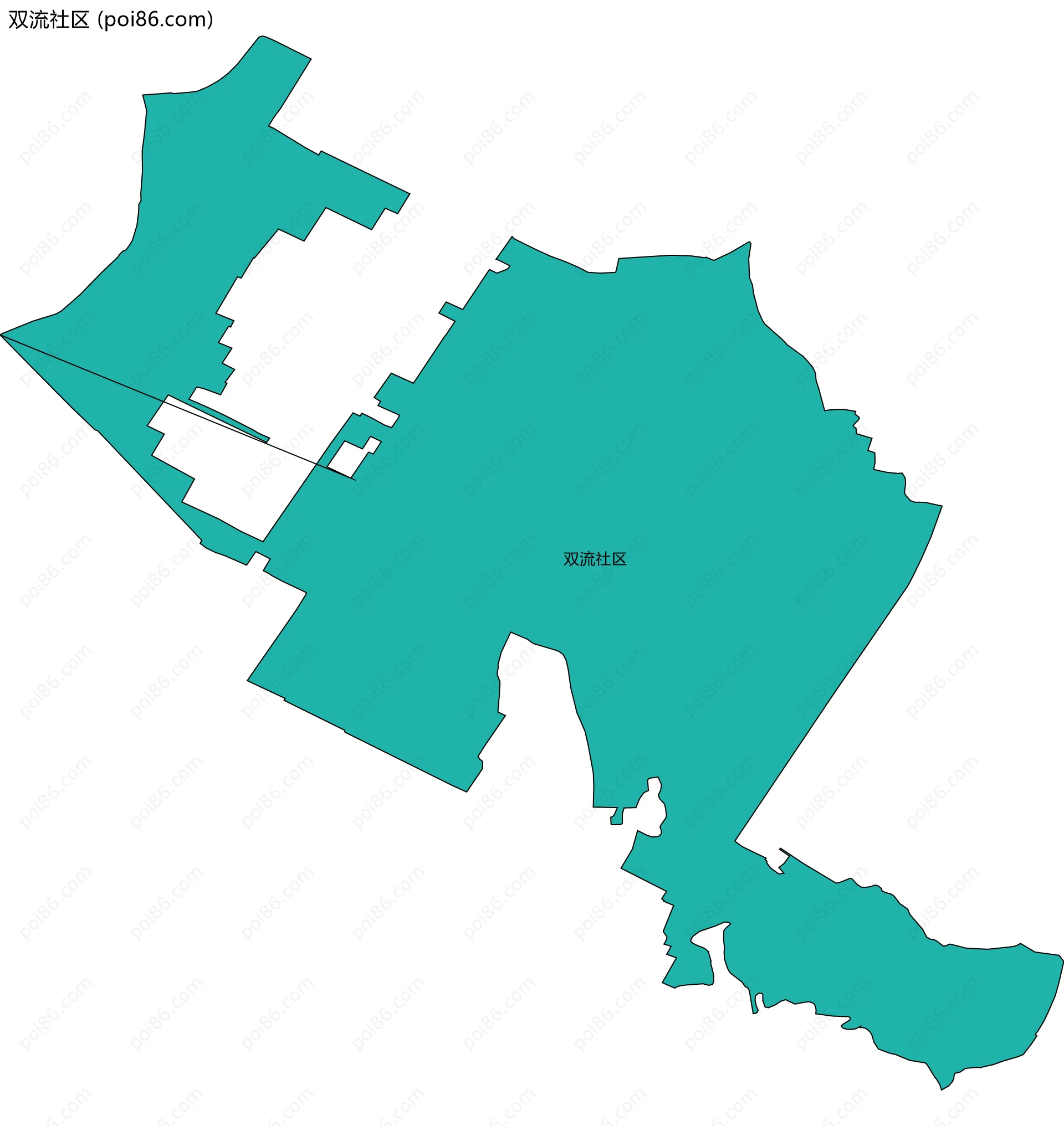 双流社区边界地图