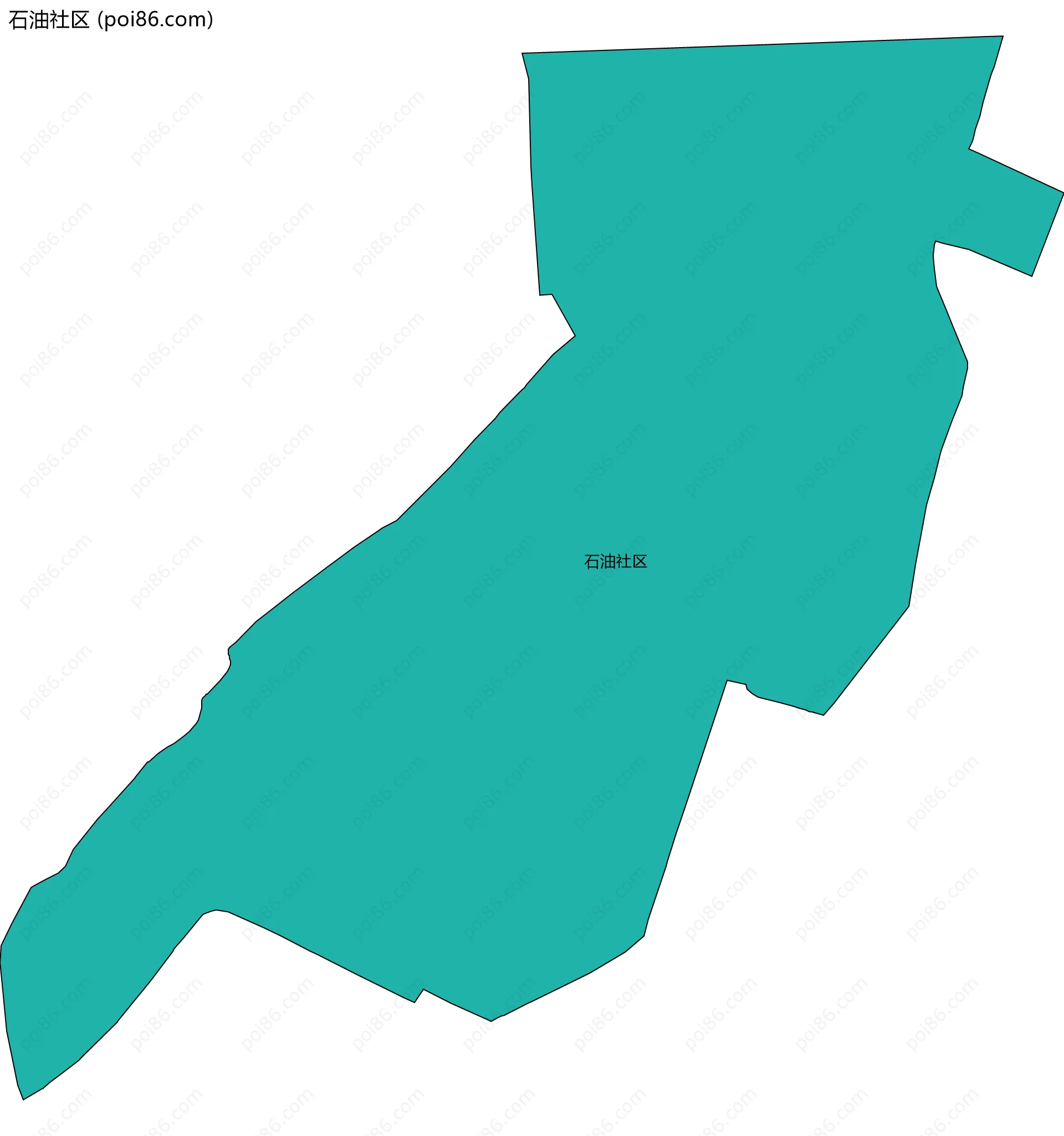石油社区边界地图