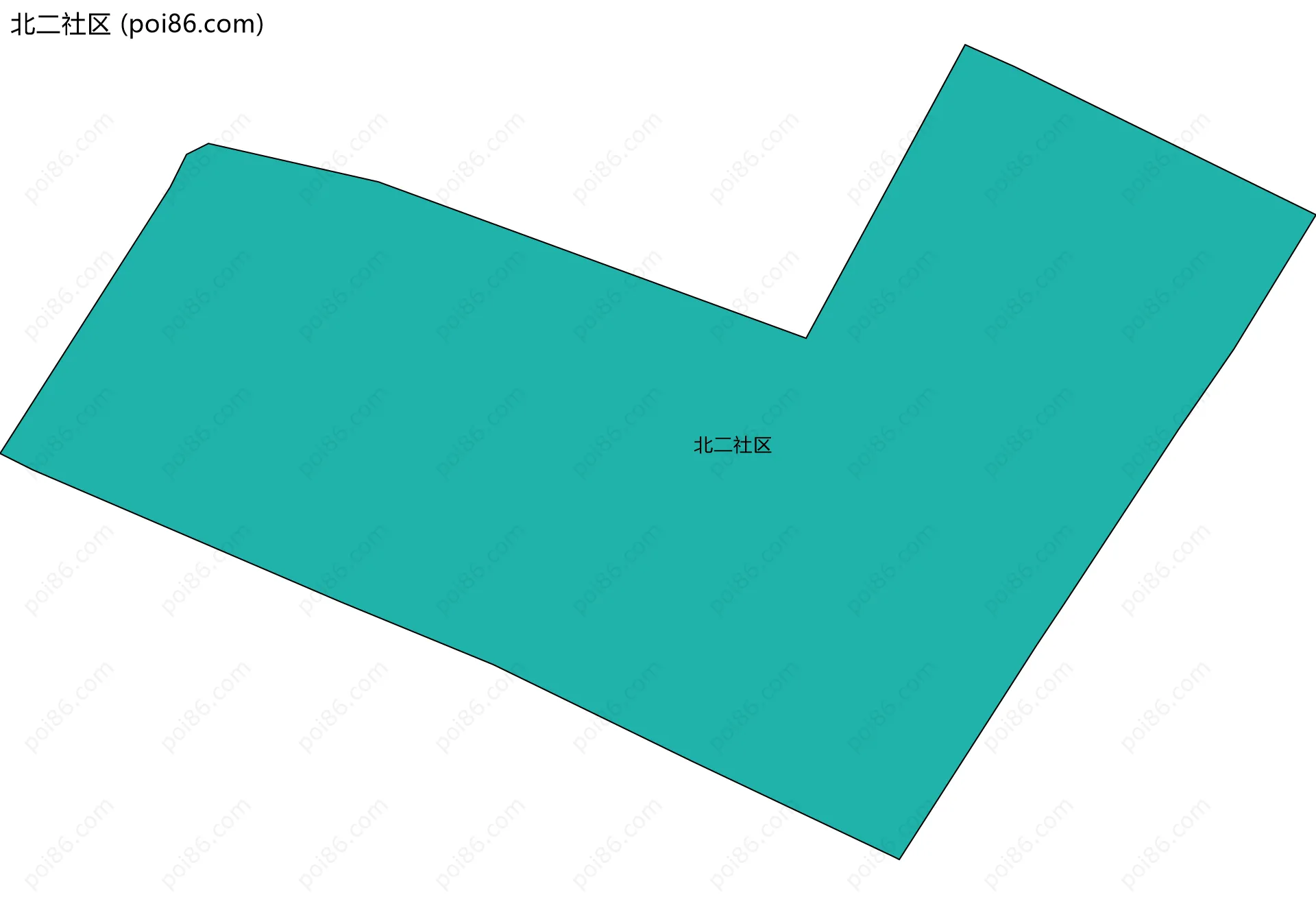 北二社区边界地图