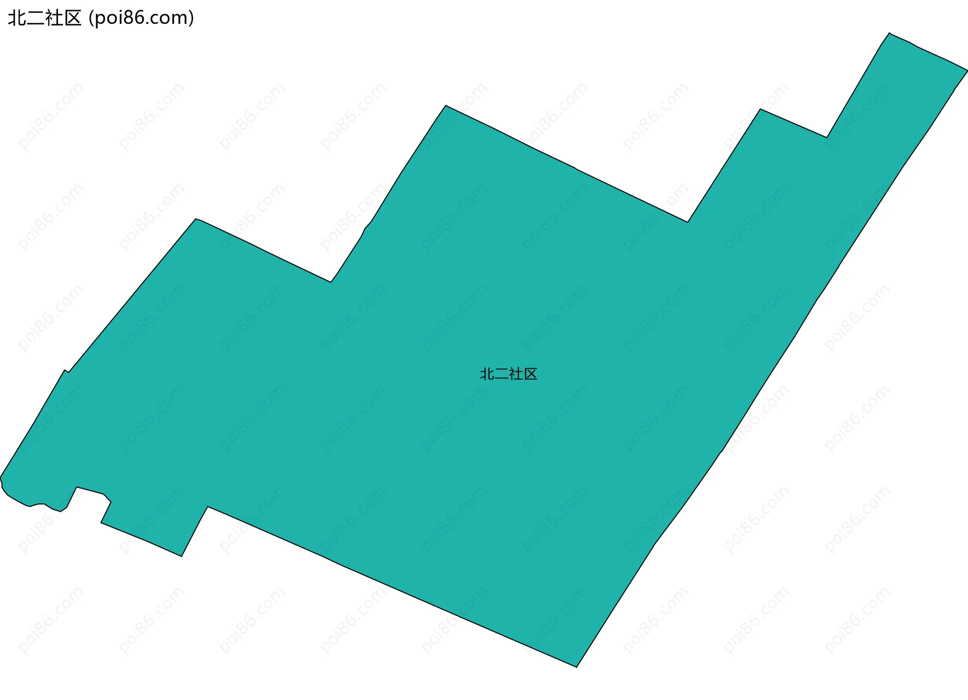 北二社区边界地图