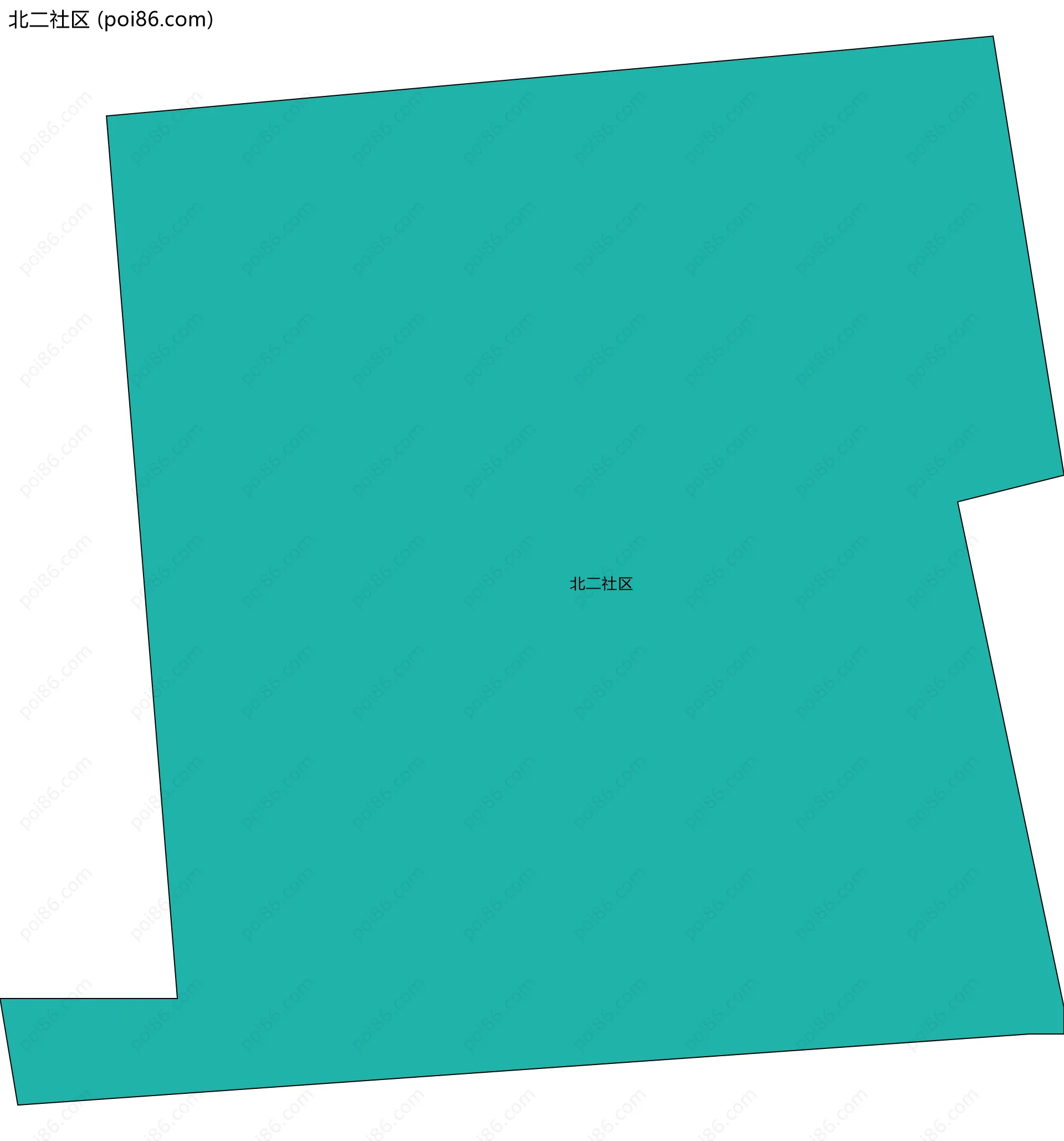 北二社区边界地图