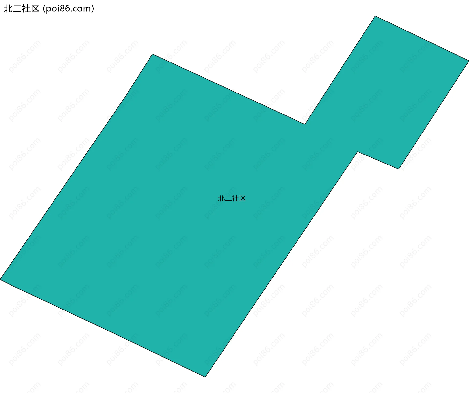 北二社区边界地图