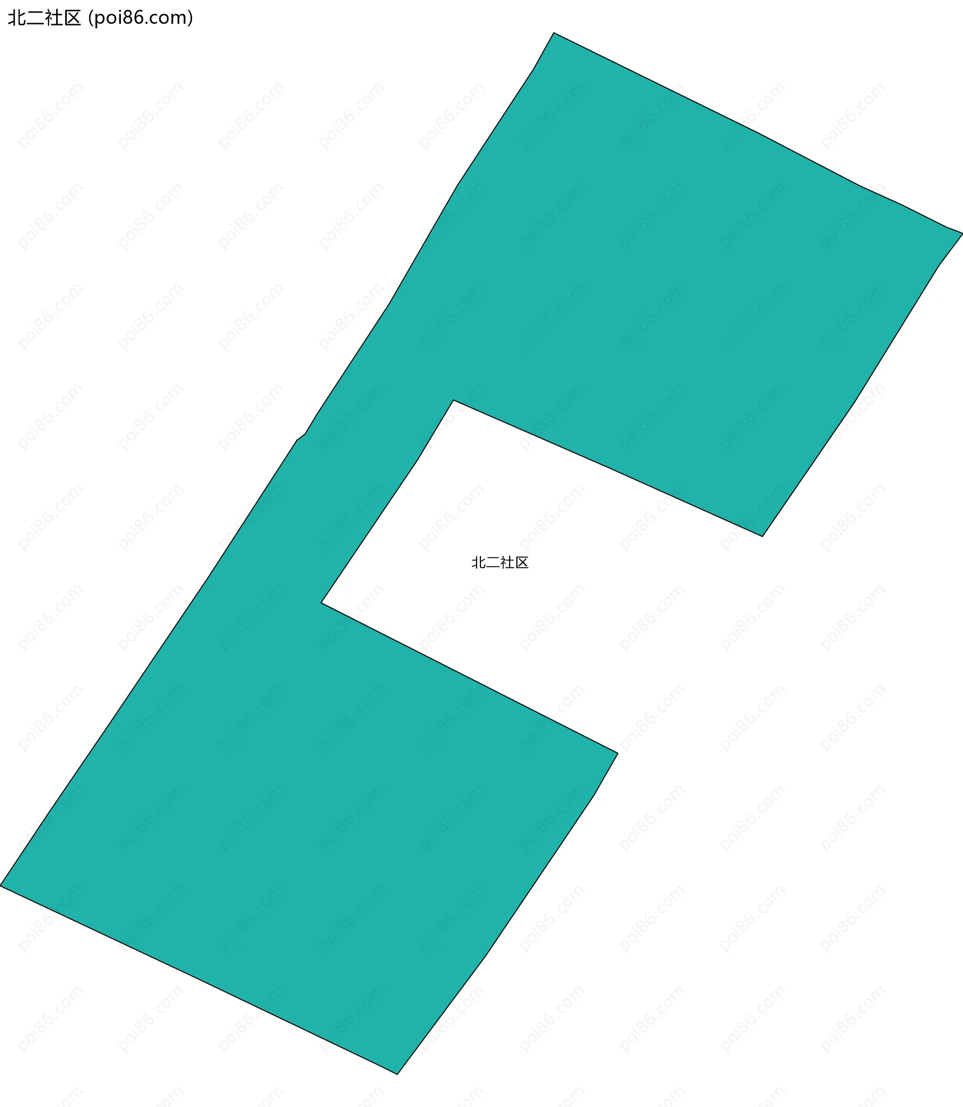 北二社区边界地图