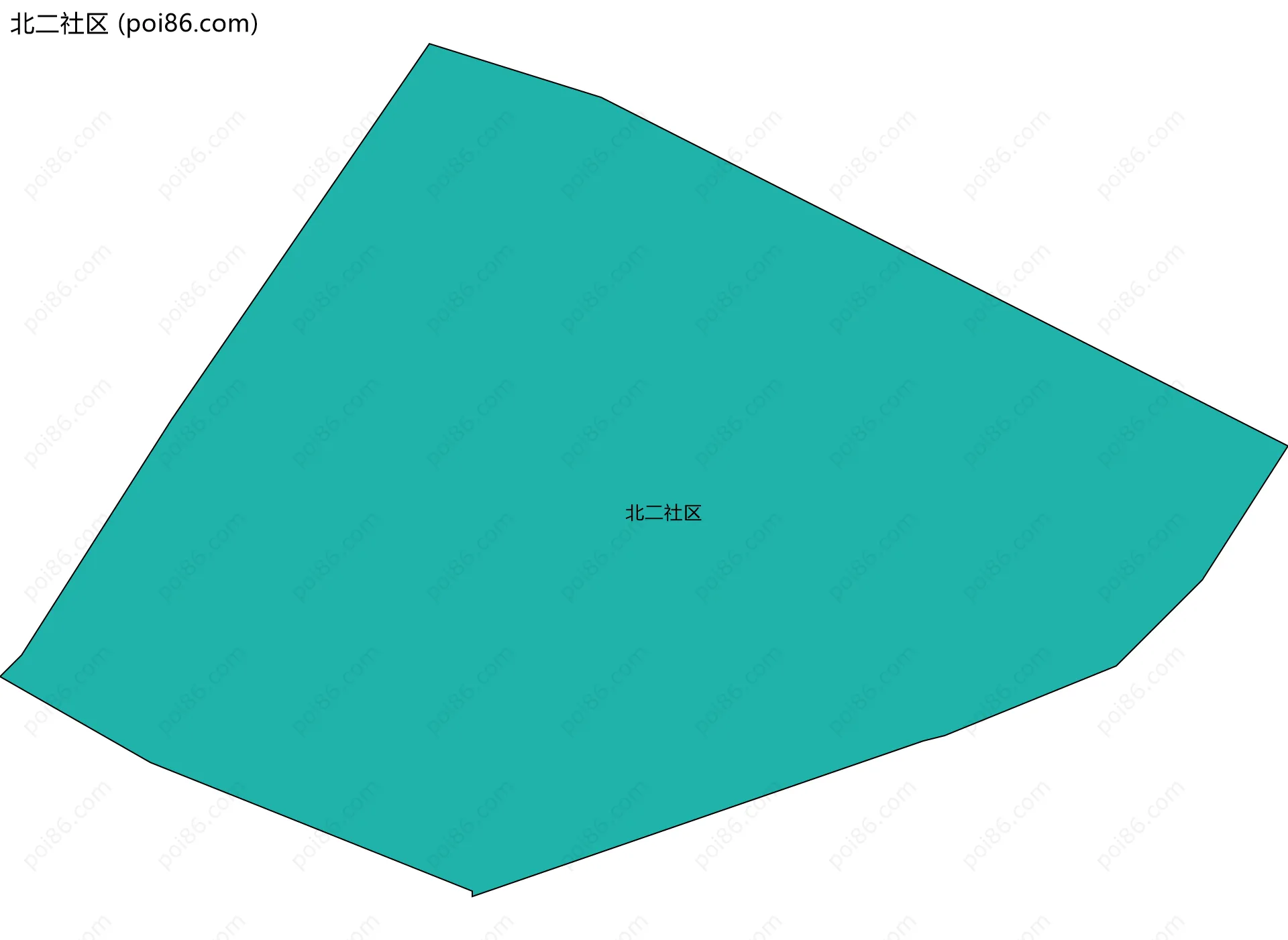 北二社区边界地图