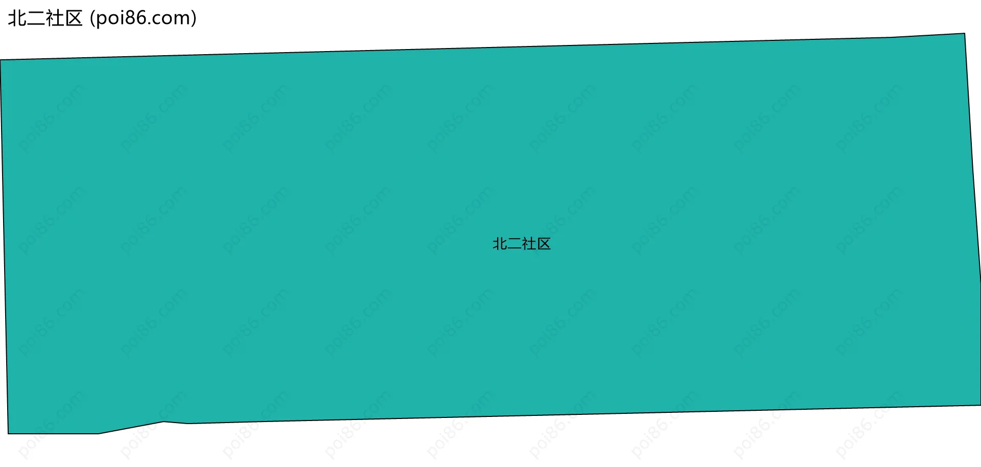 北二社区边界地图