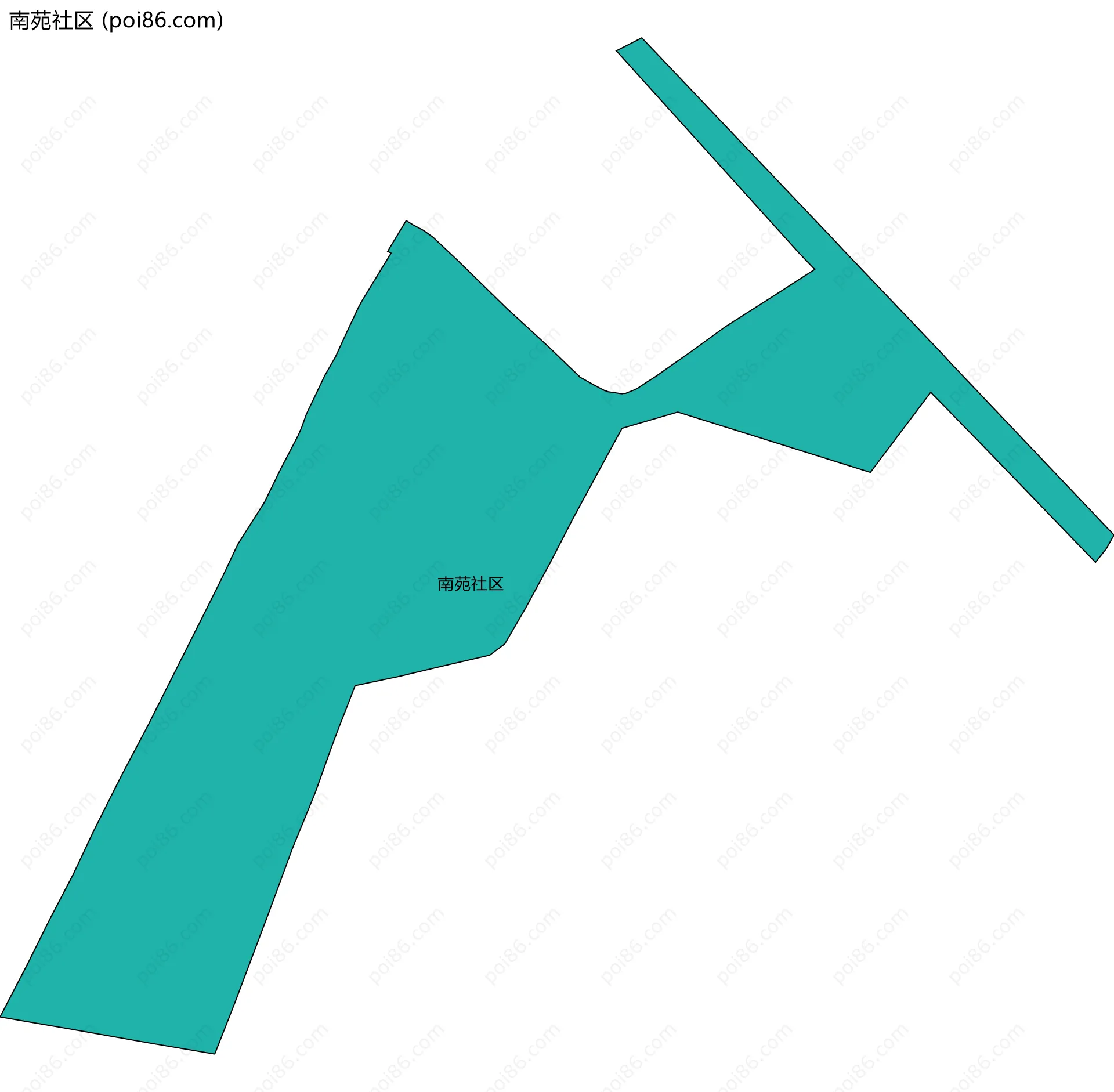 南苑社区边界地图