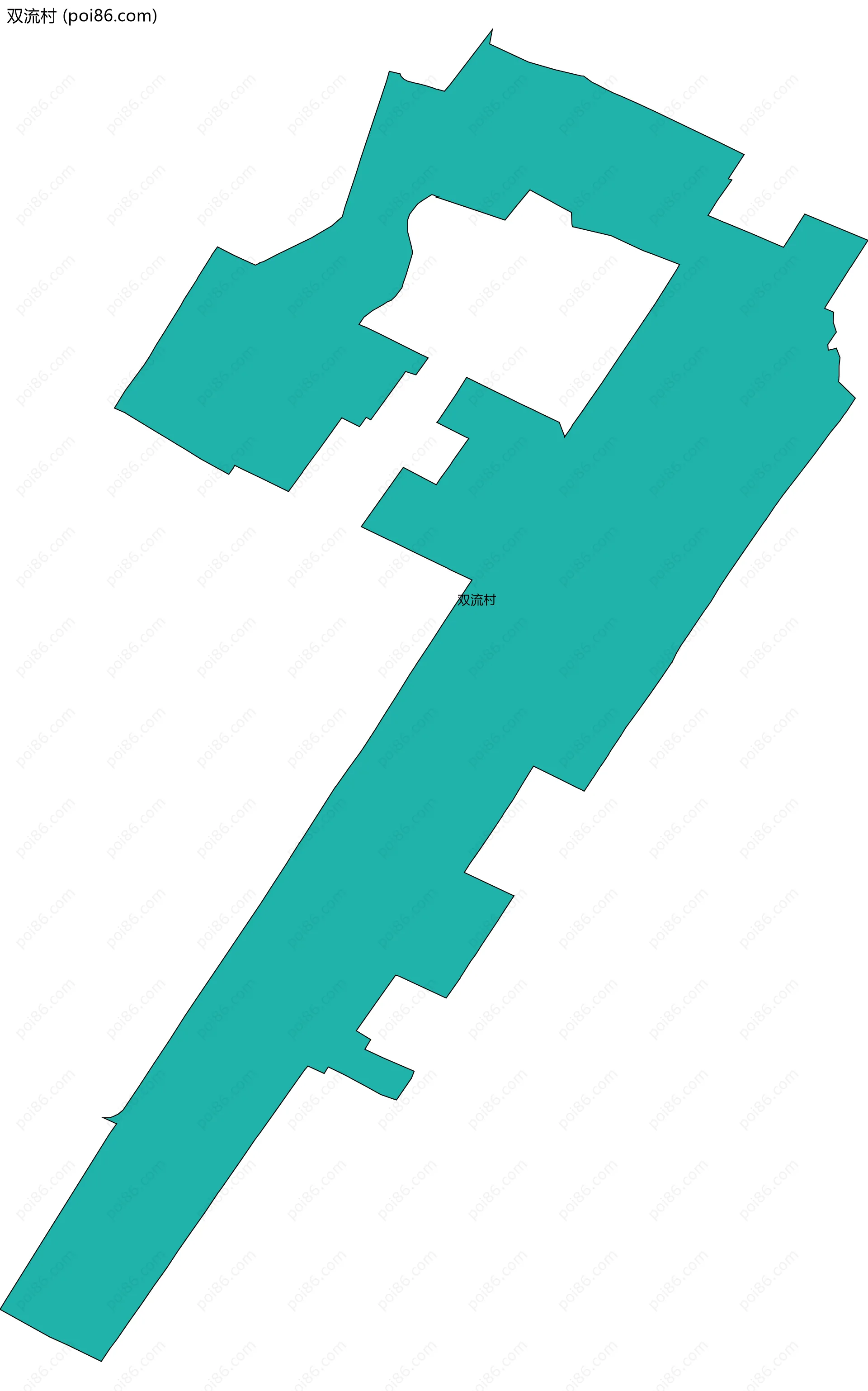 双流村边界地图