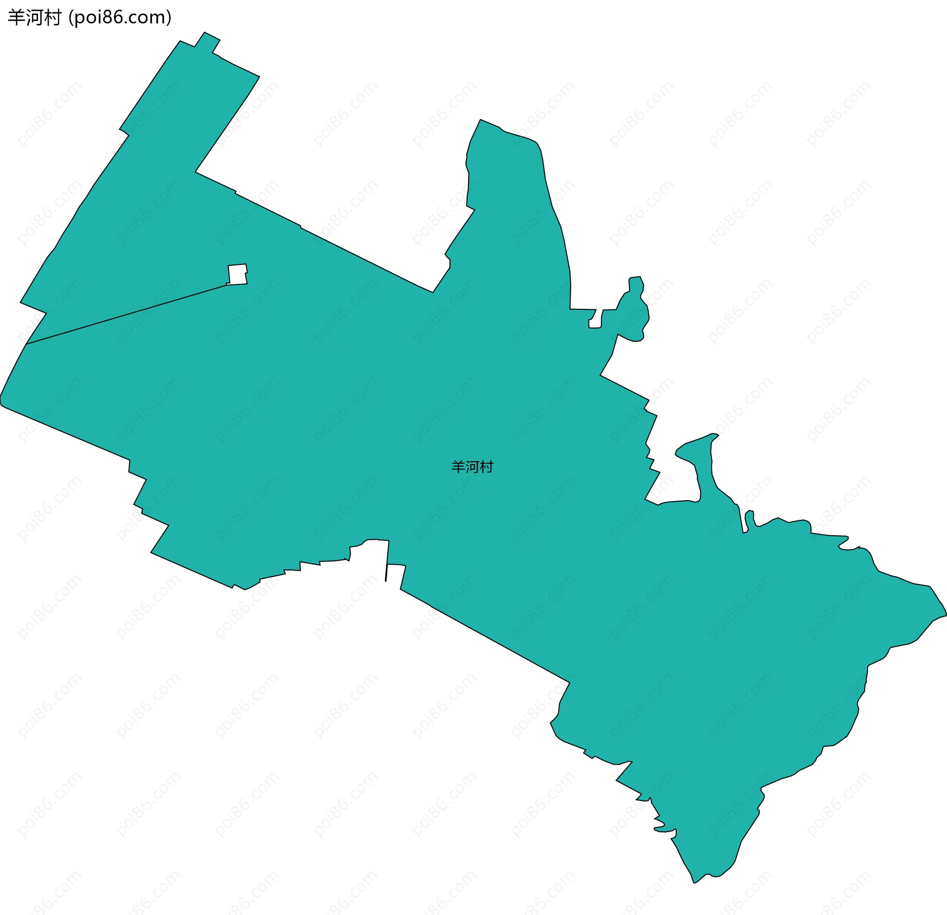 羊河村边界地图