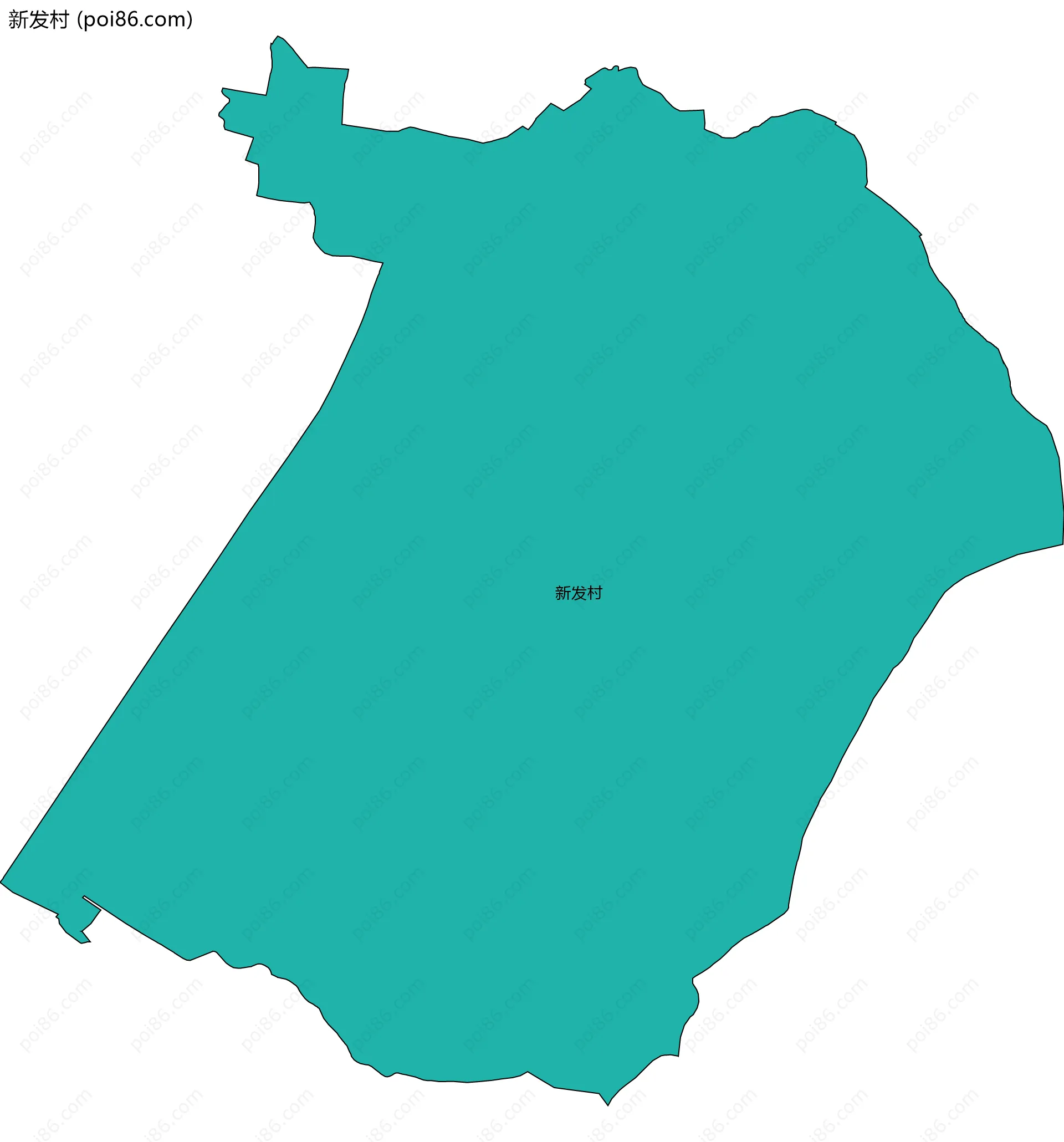 新发村边界地图