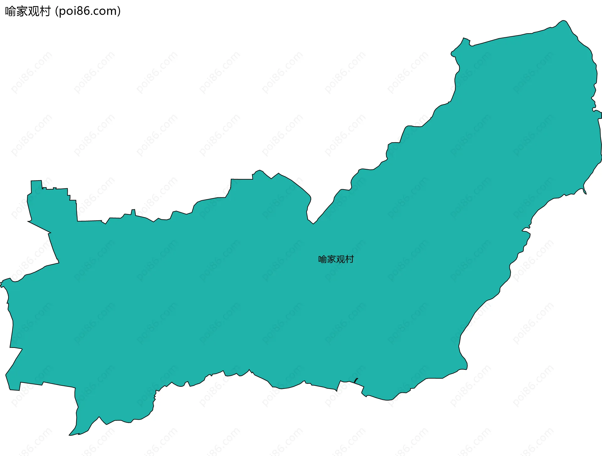 喻家观村边界地图