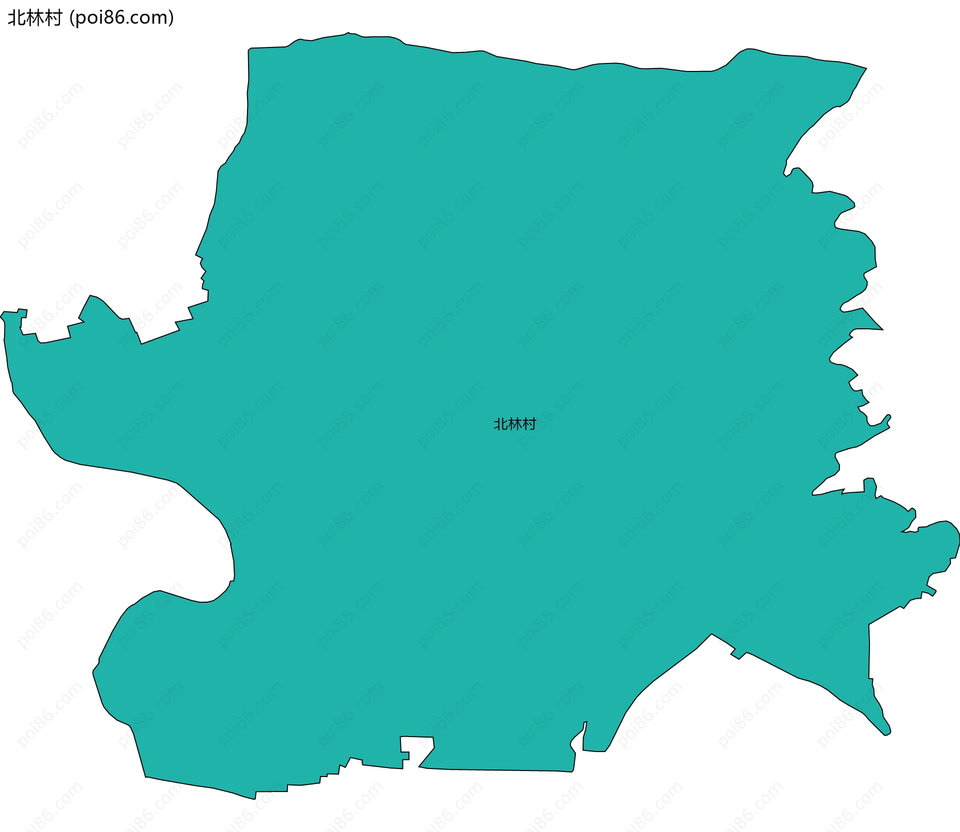 北林村边界地图