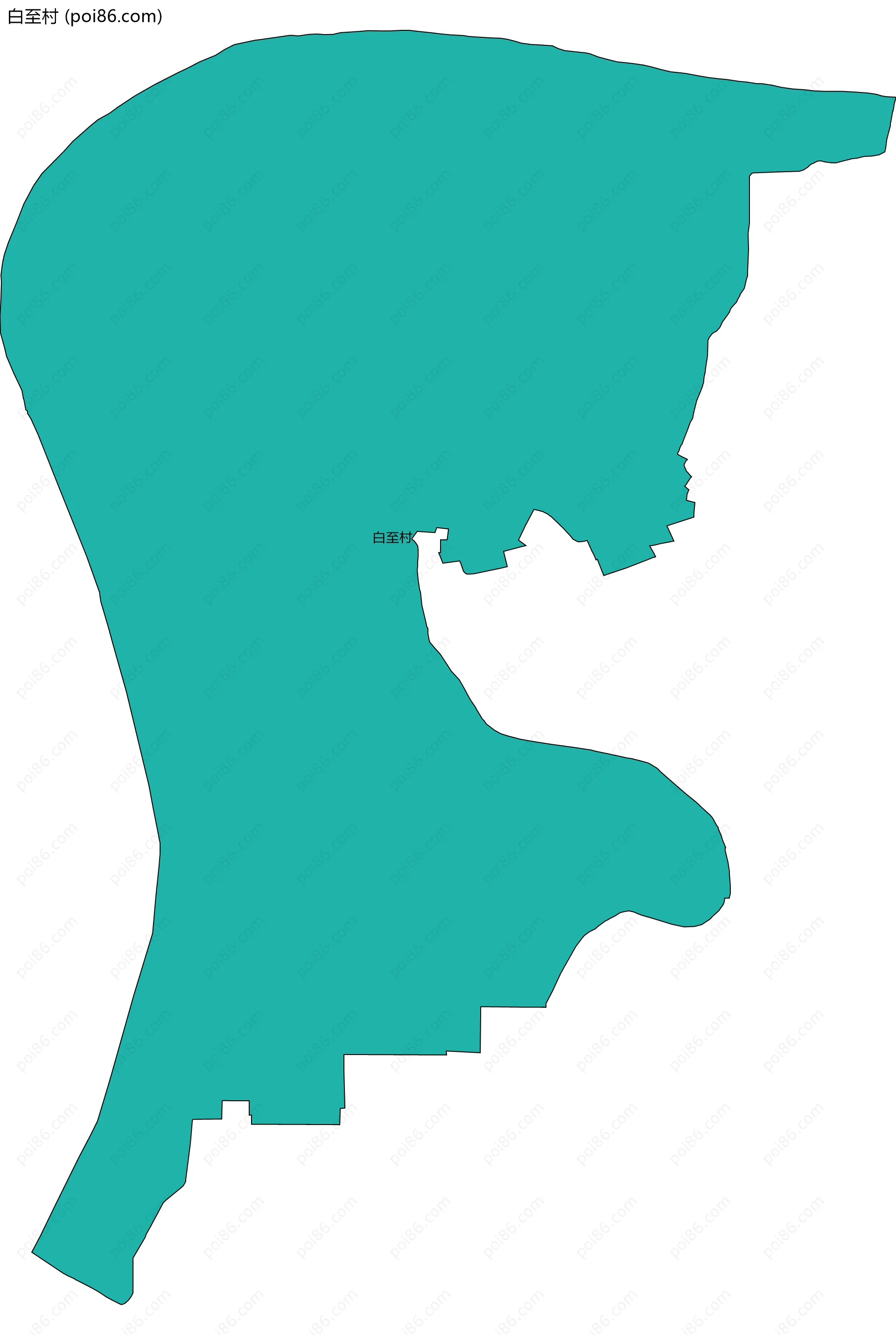 白至村边界地图