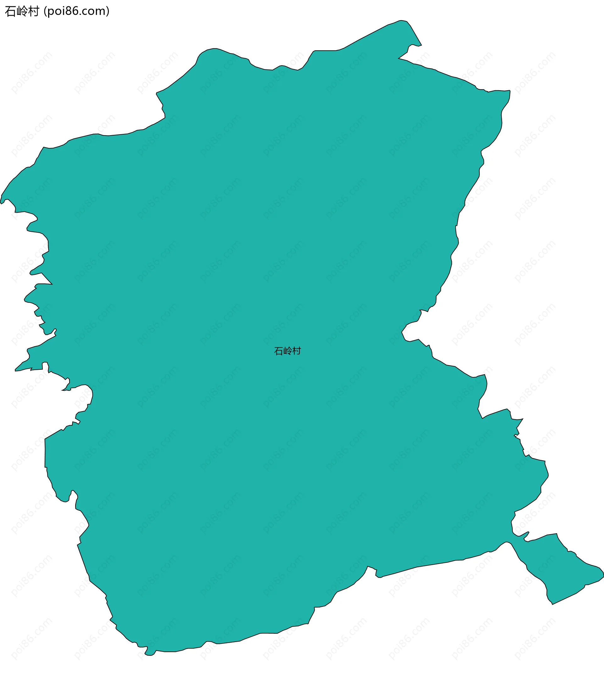 石岭村边界地图