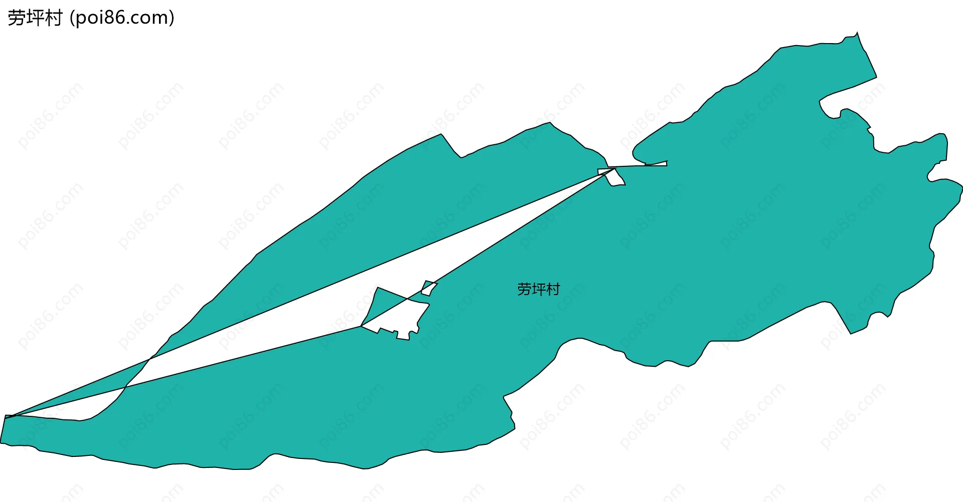 劳坪村边界地图