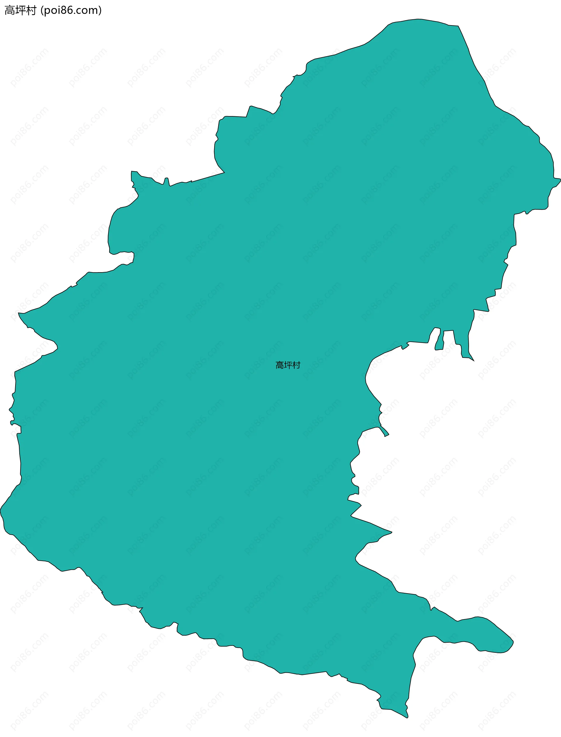 高坪村边界地图