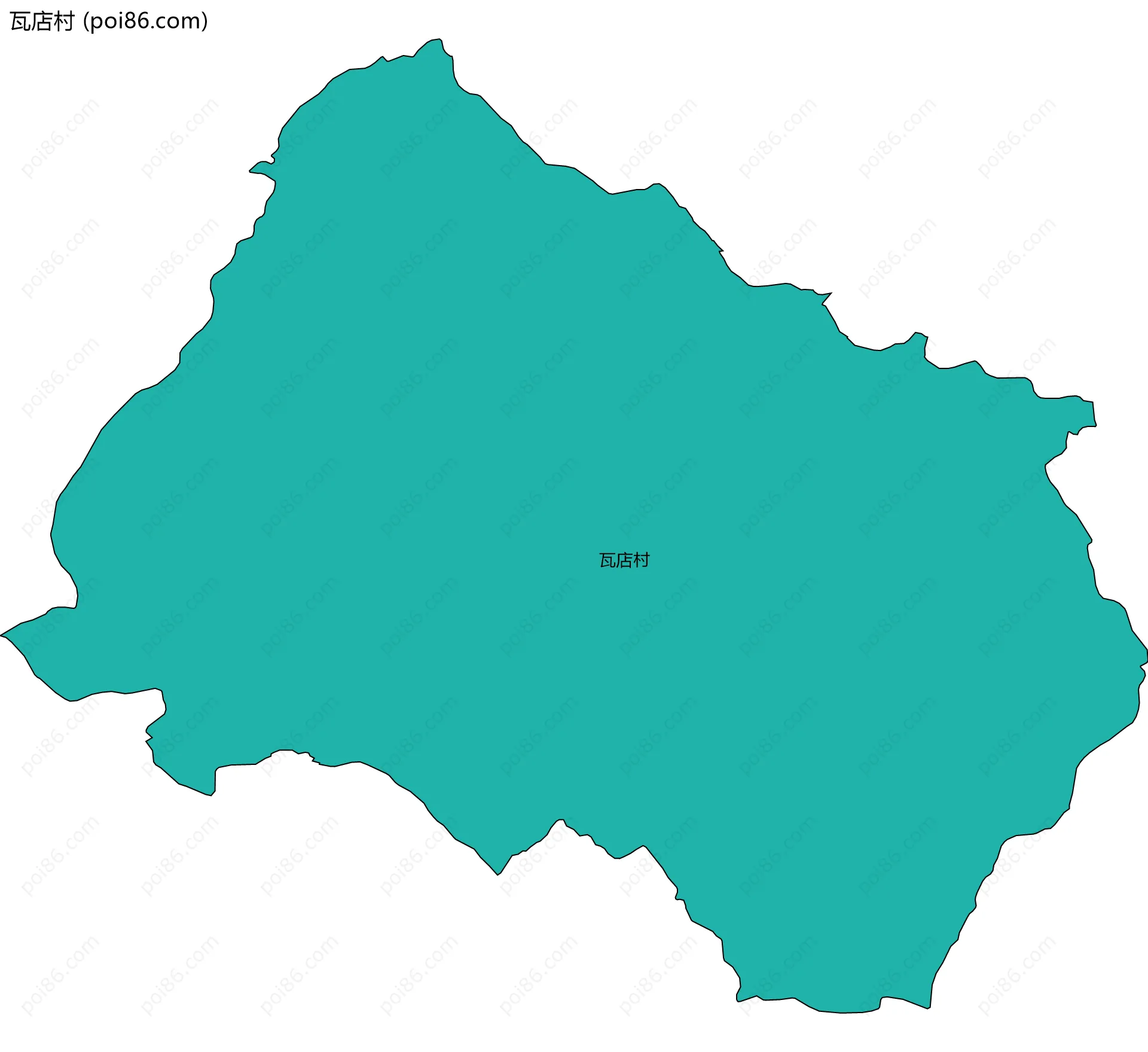 瓦店村边界地图
