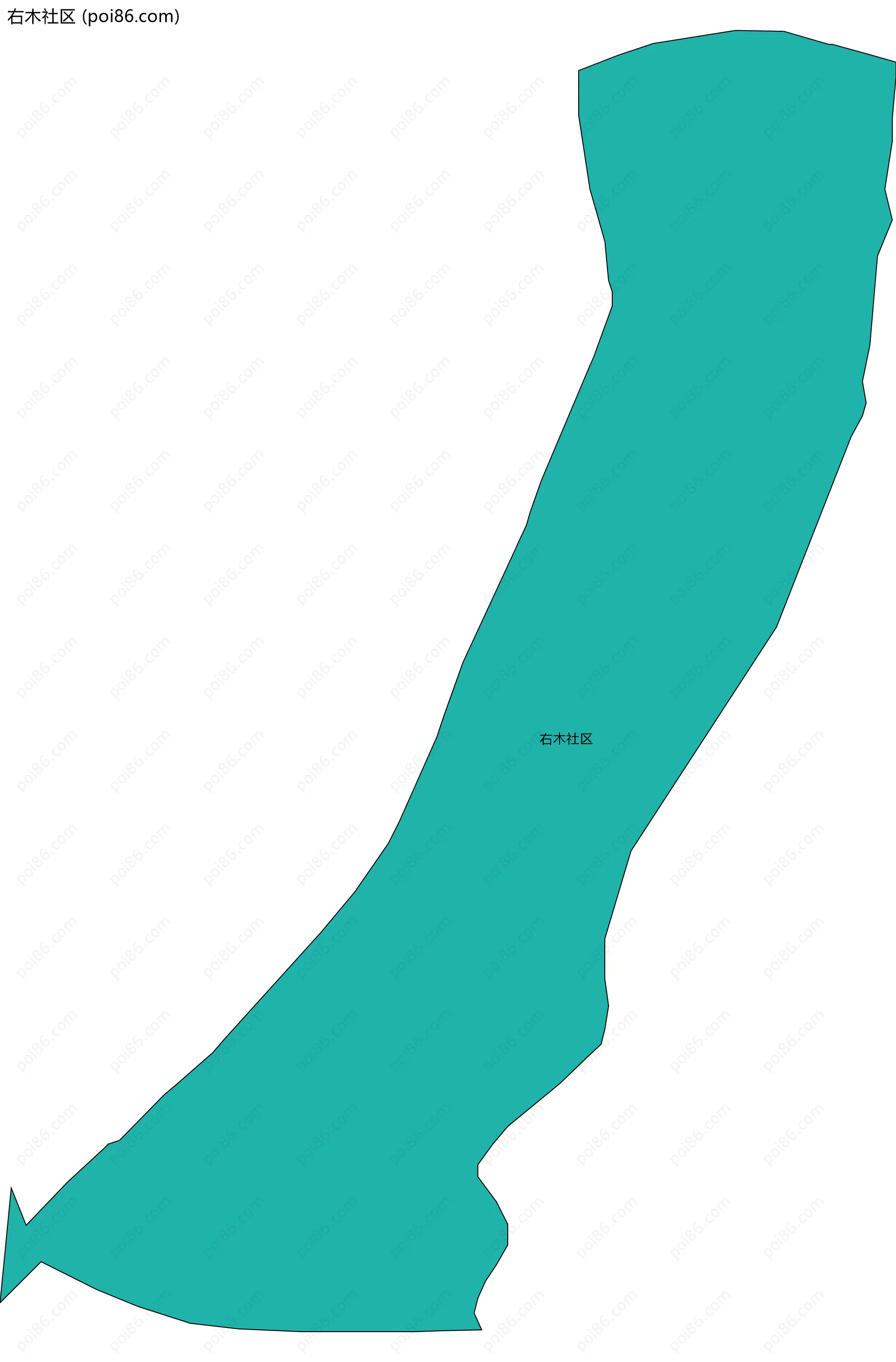 右木社区边界地图