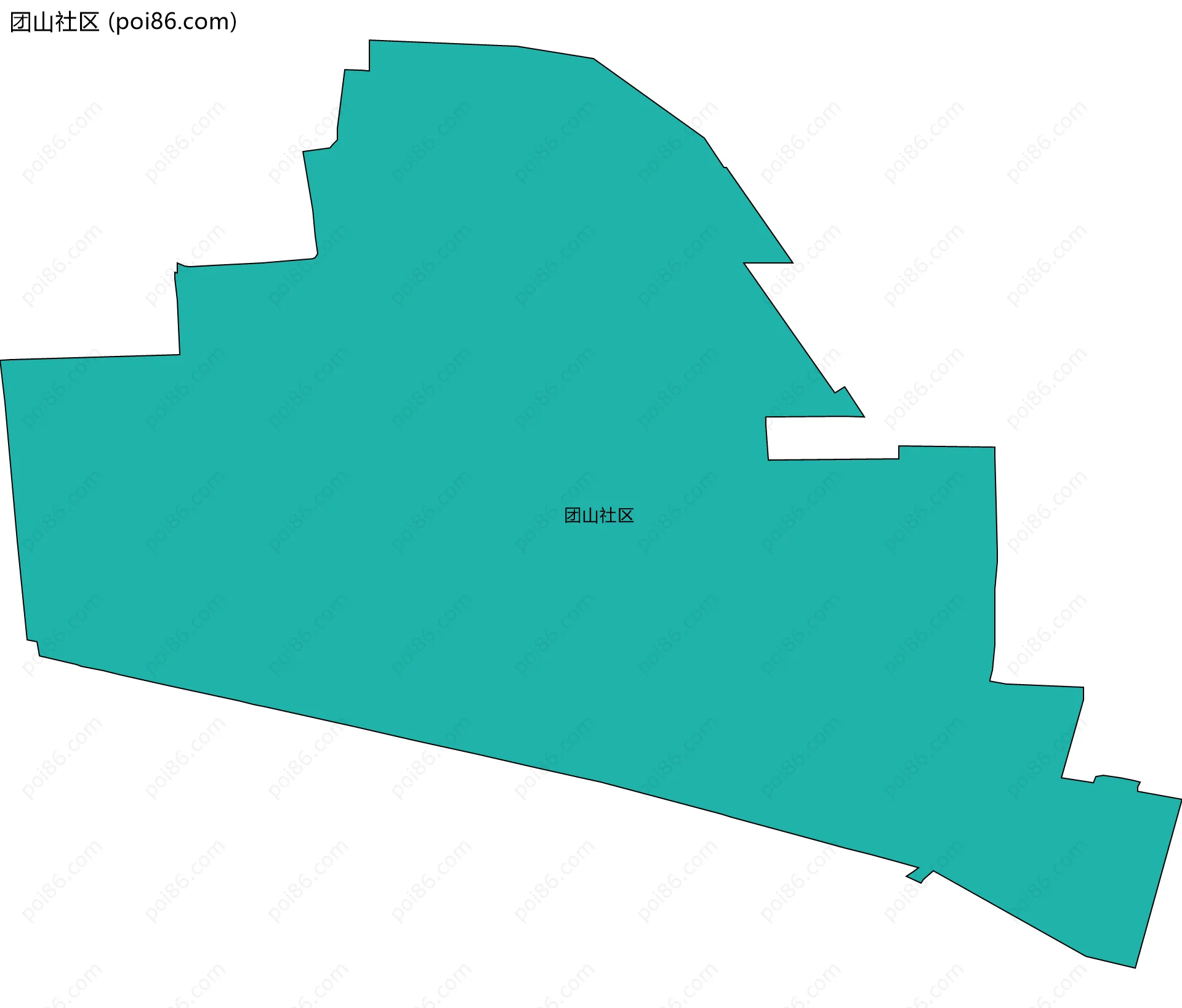 团山社区边界地图