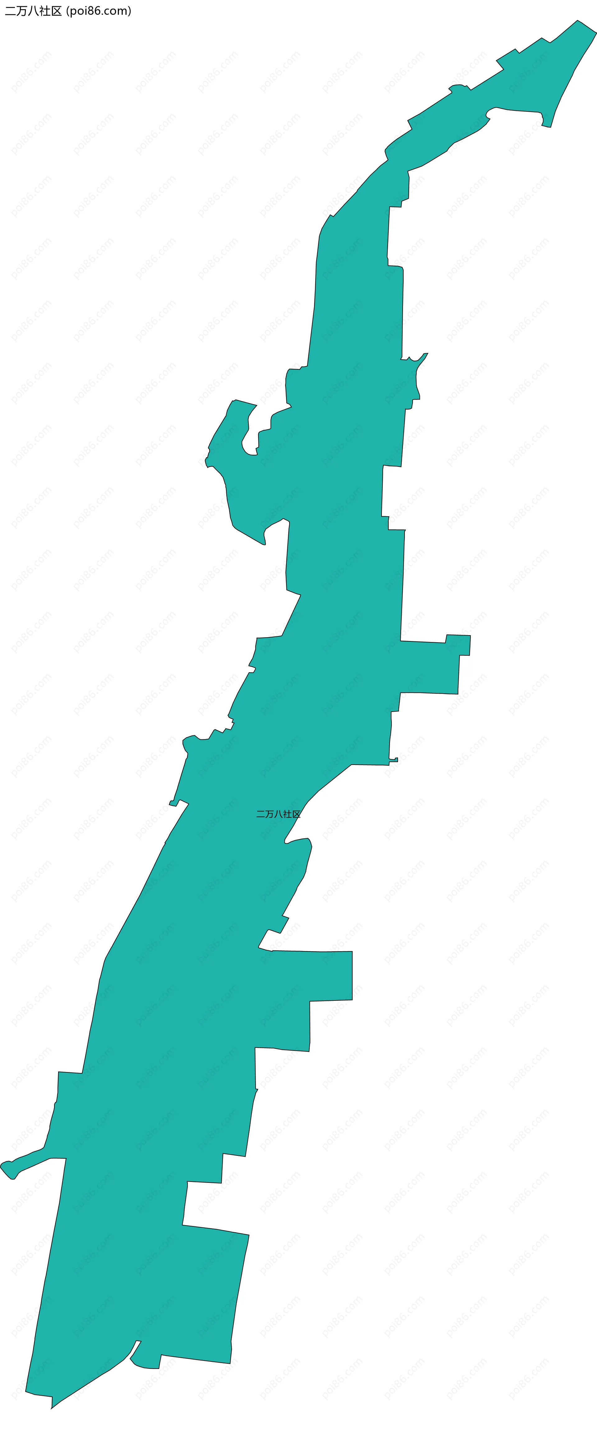 二万八社区边界地图