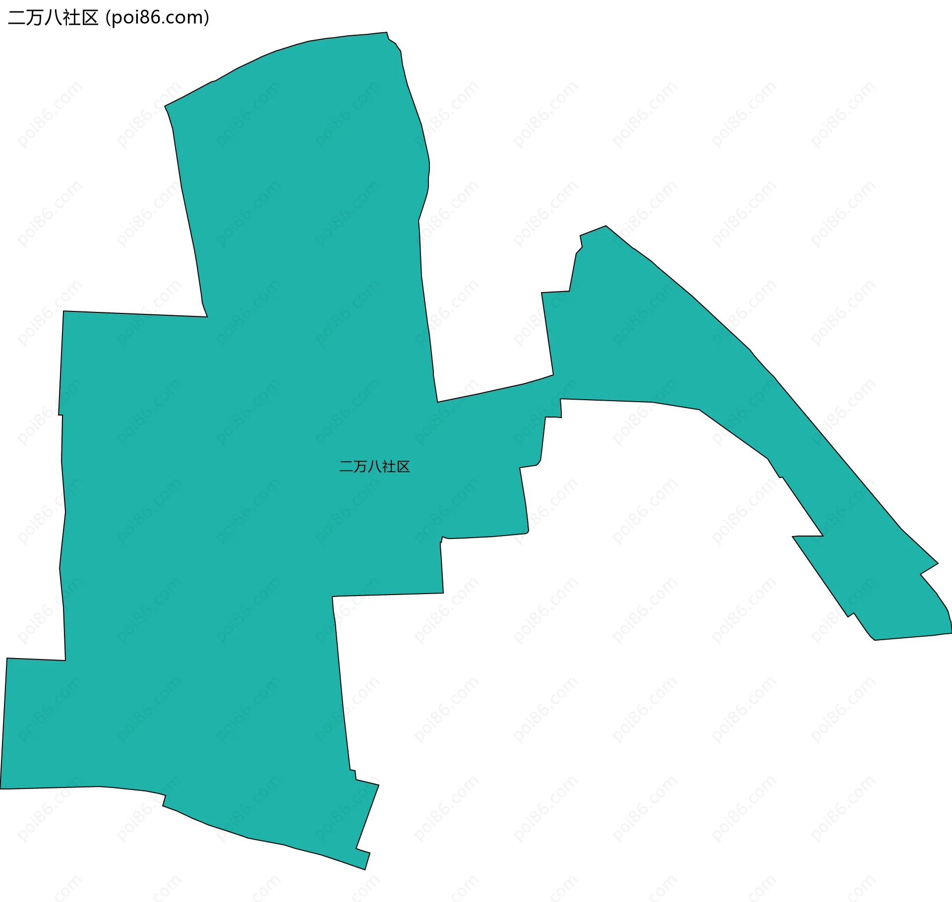 二万八社区边界地图