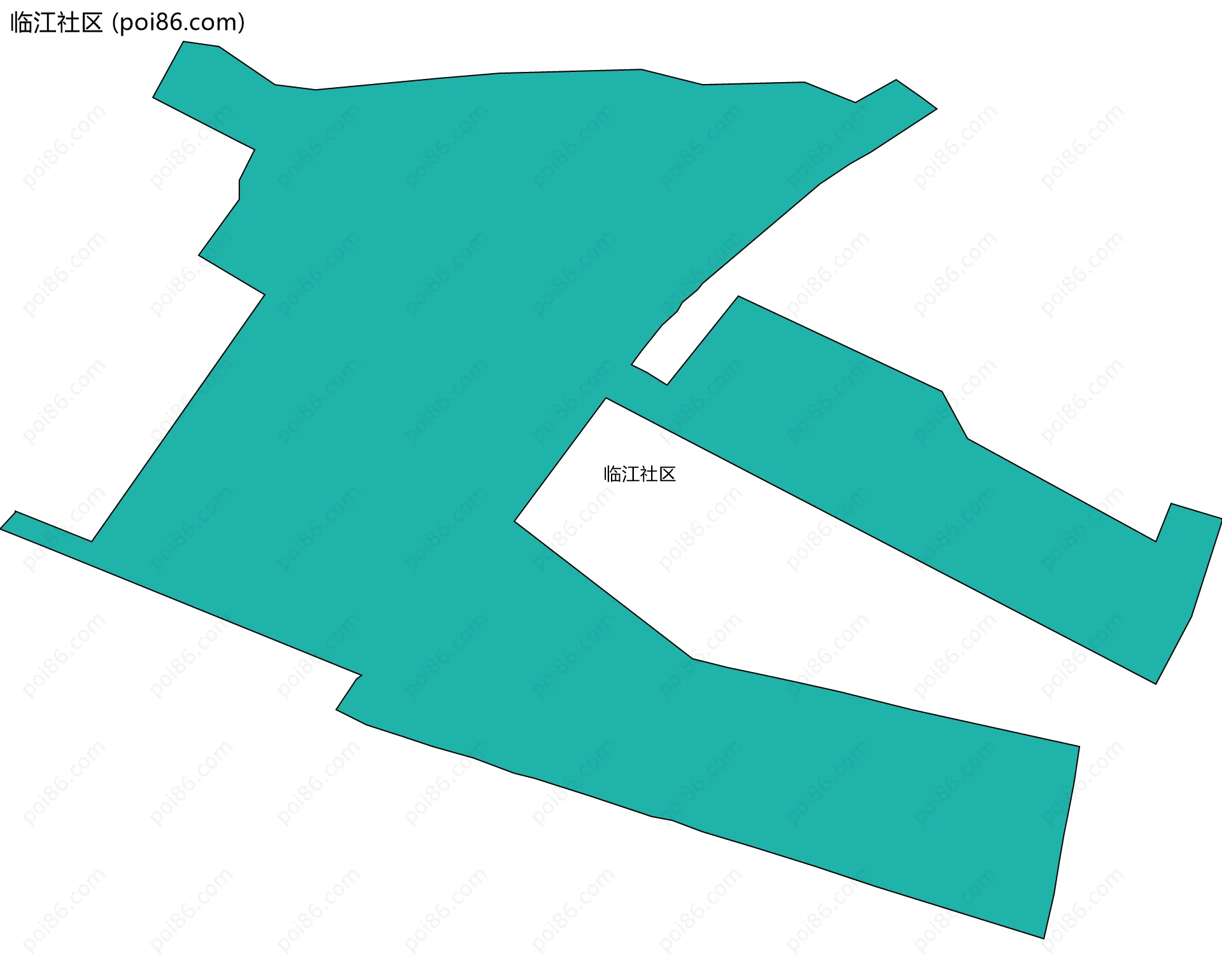 临江社区边界地图