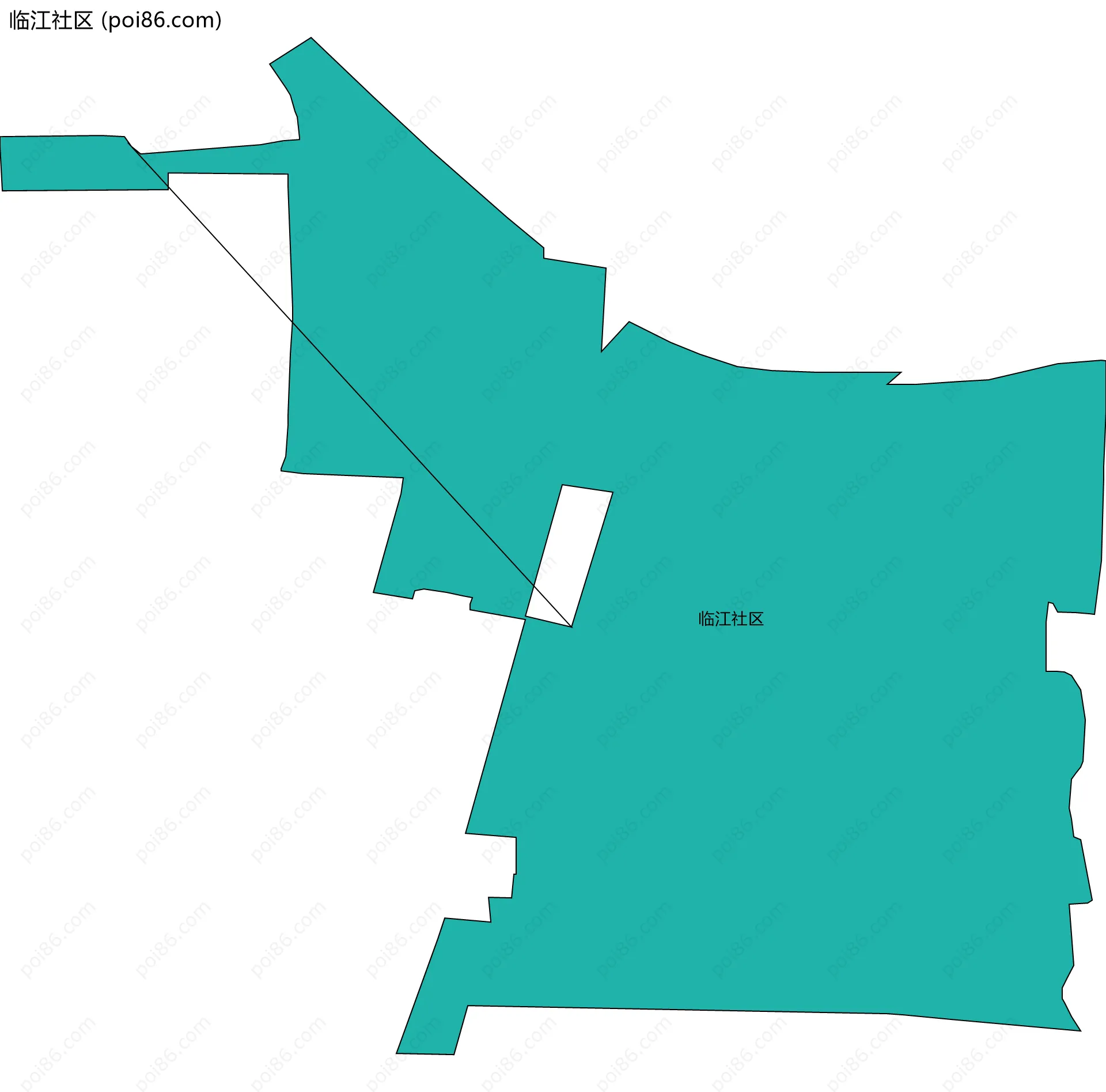 临江社区边界地图