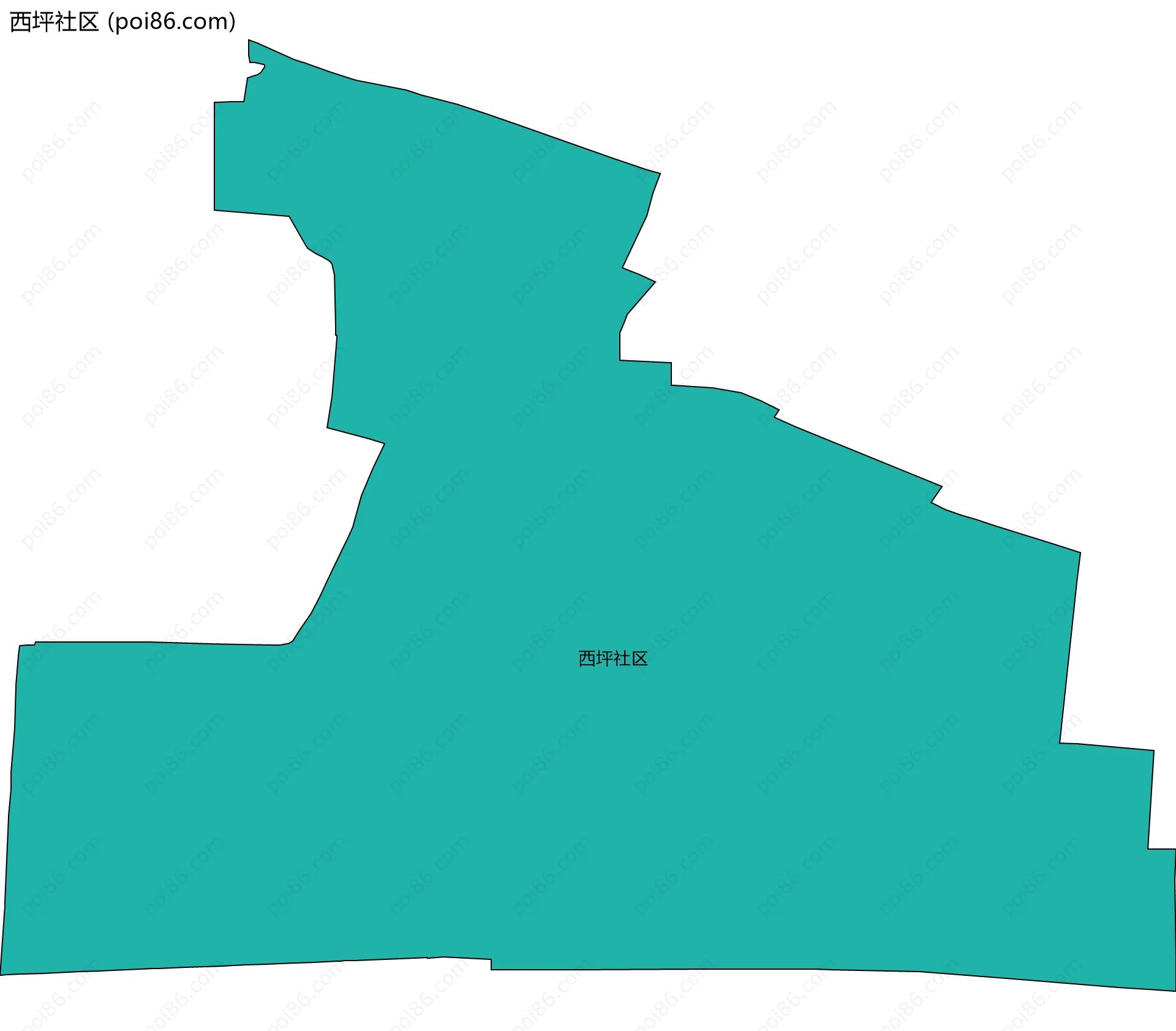 西坪社区边界地图