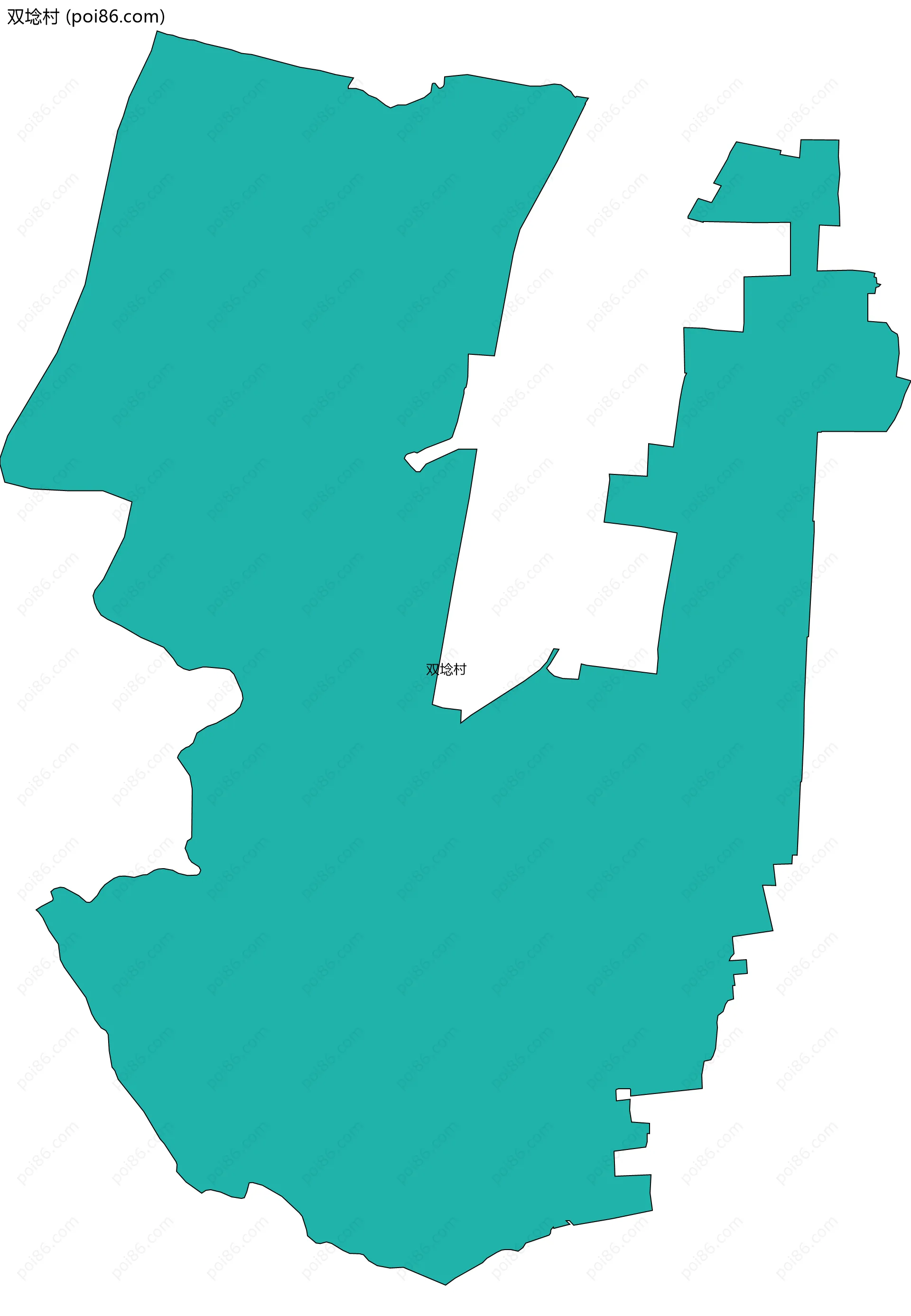 双埝村边界地图