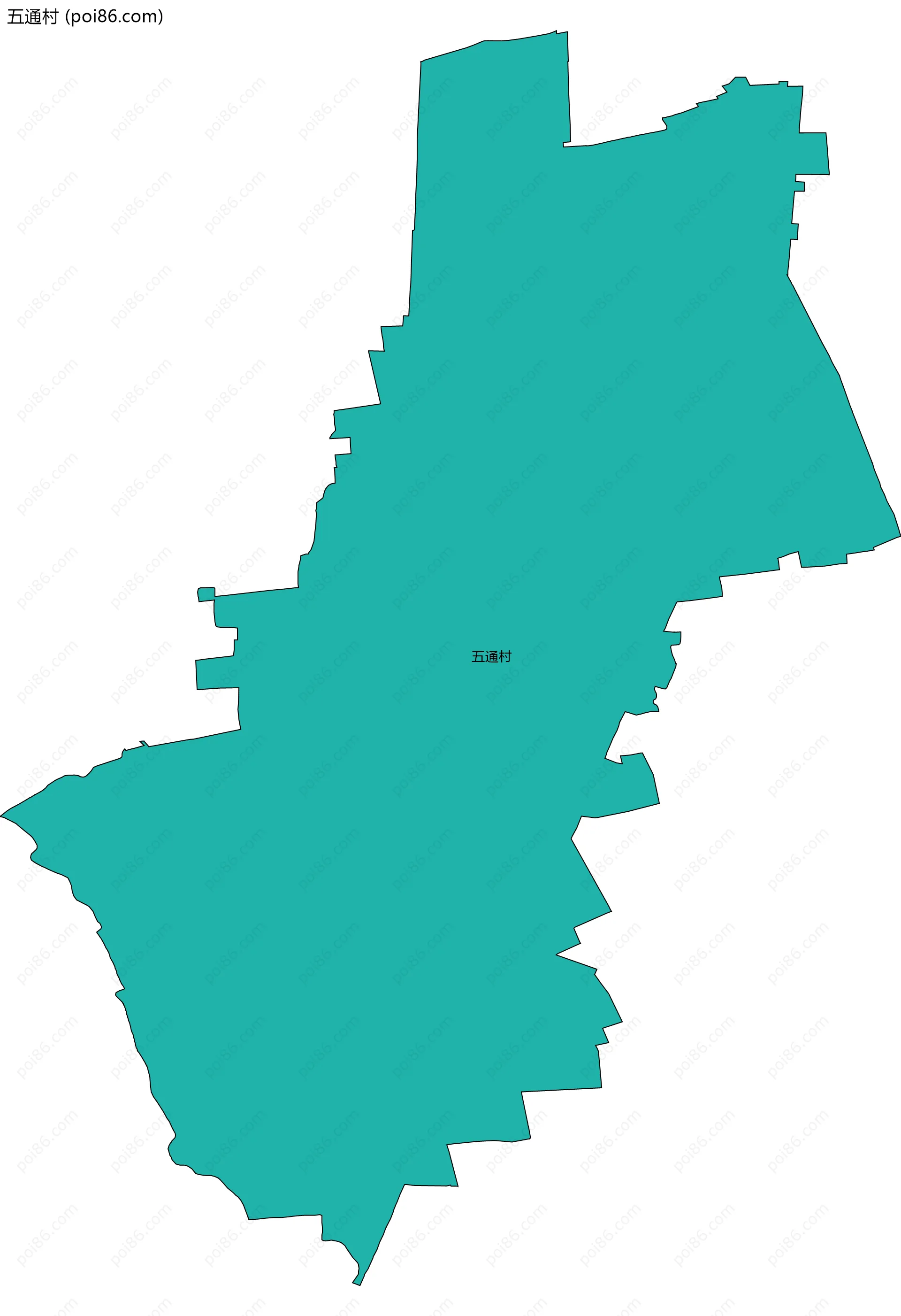 五通村边界地图