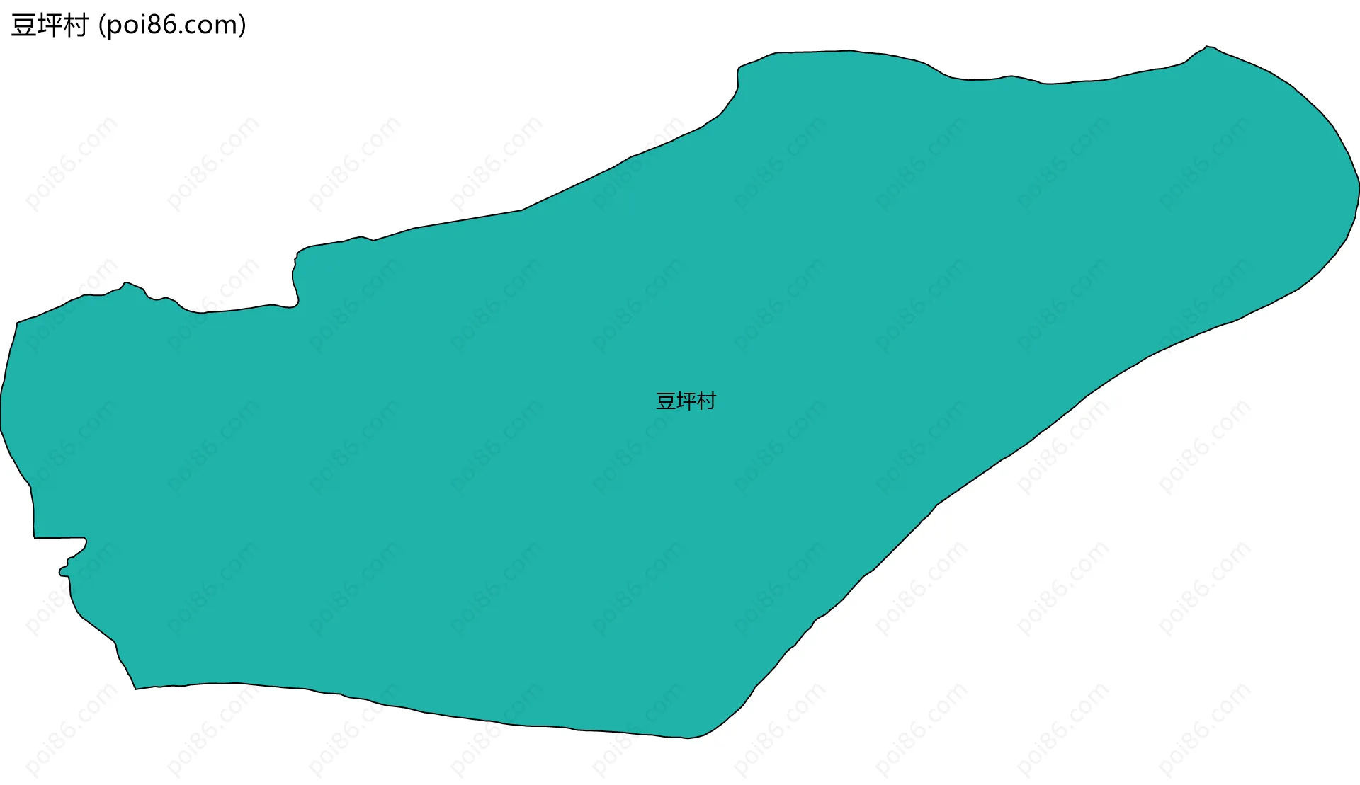 豆坪村边界地图