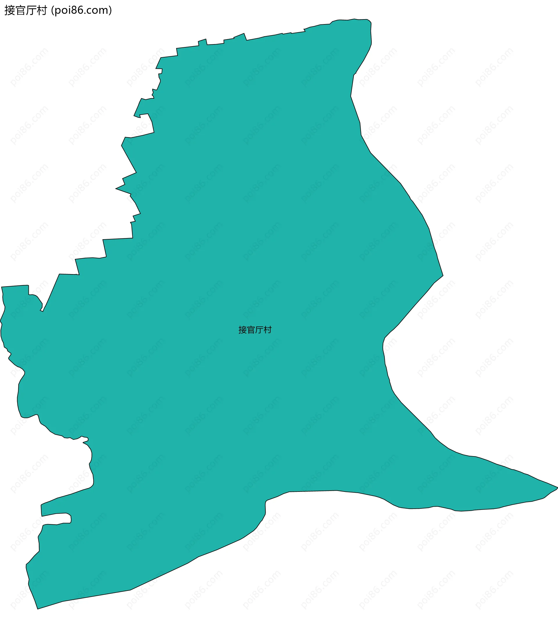 接官厅村边界地图