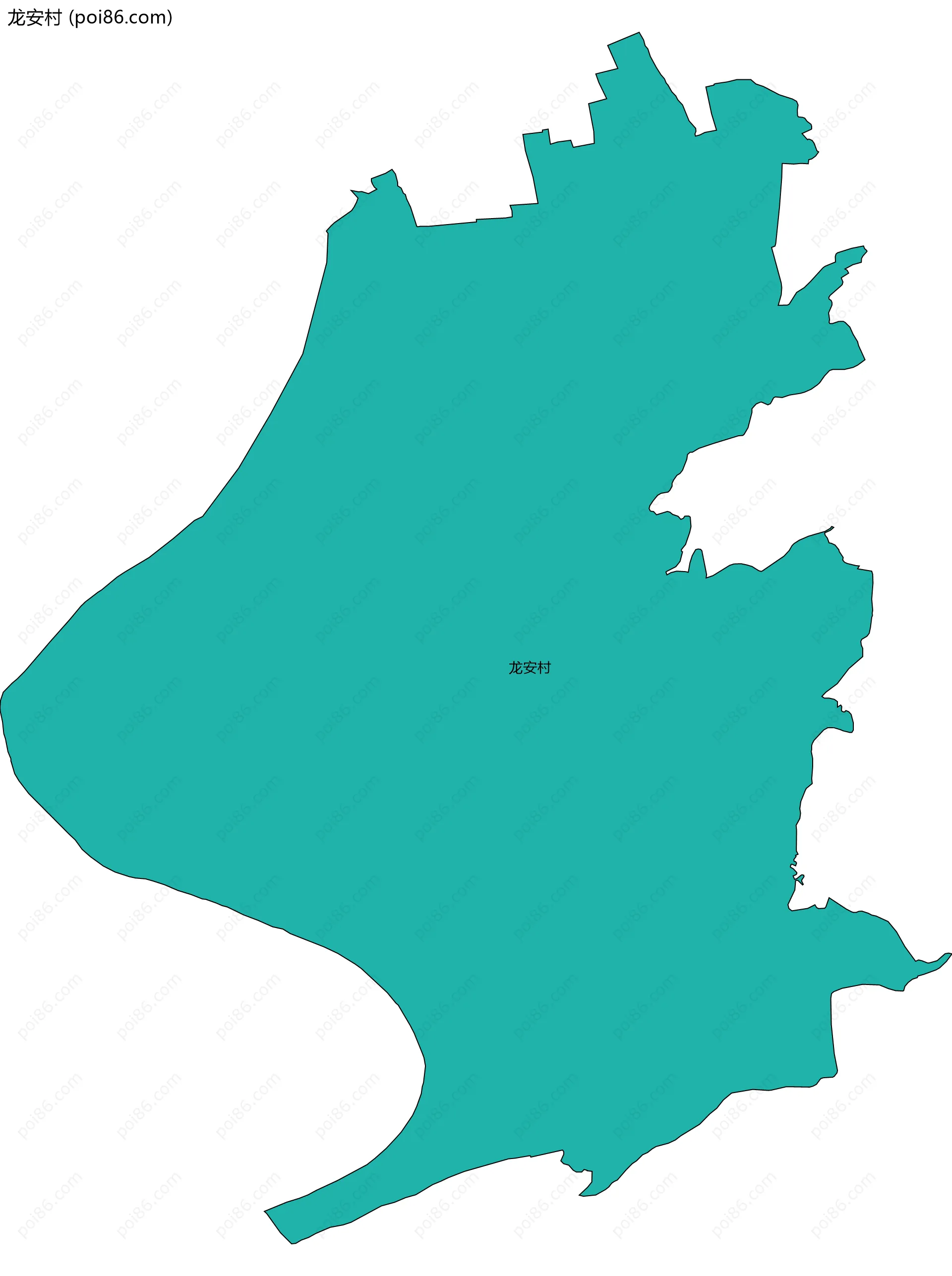 龙安村边界地图