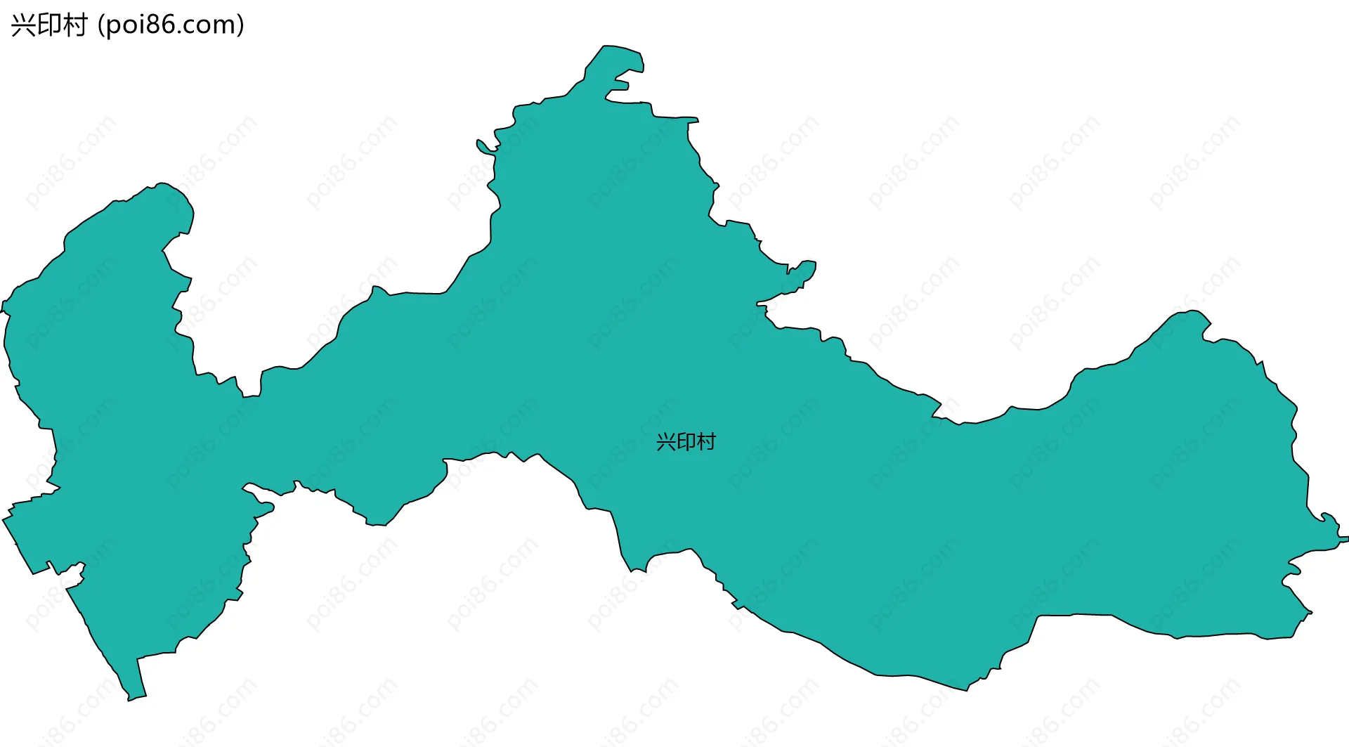 兴印村边界地图