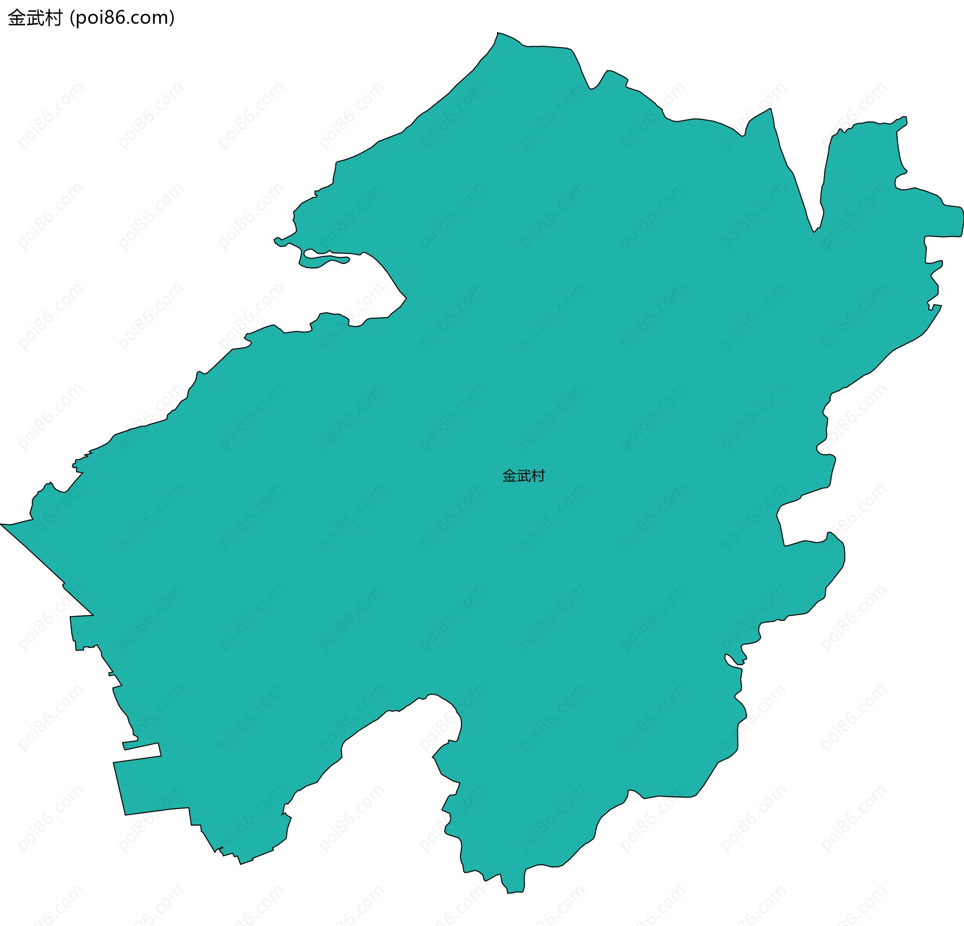 金武村边界地图