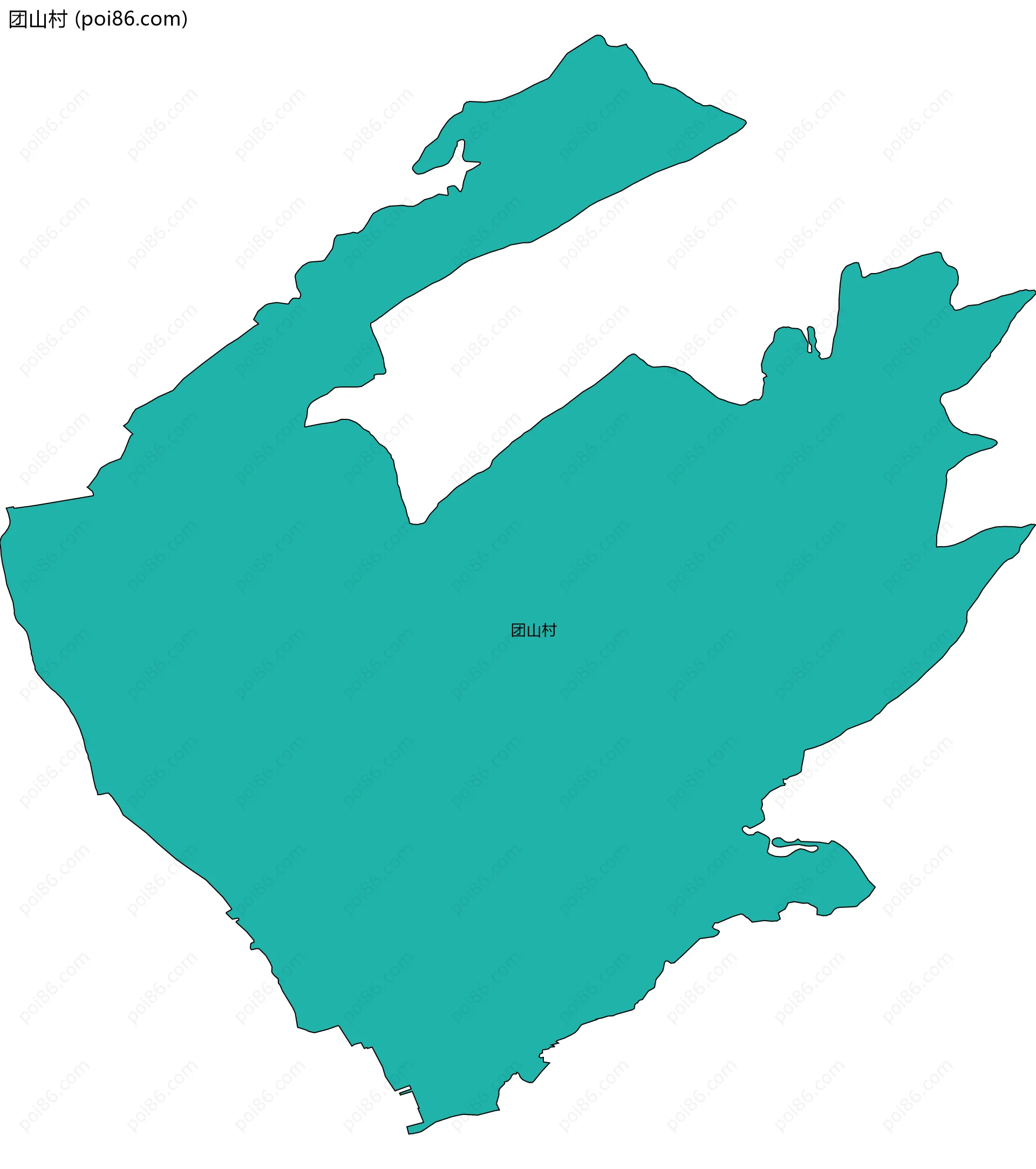 团山村边界地图