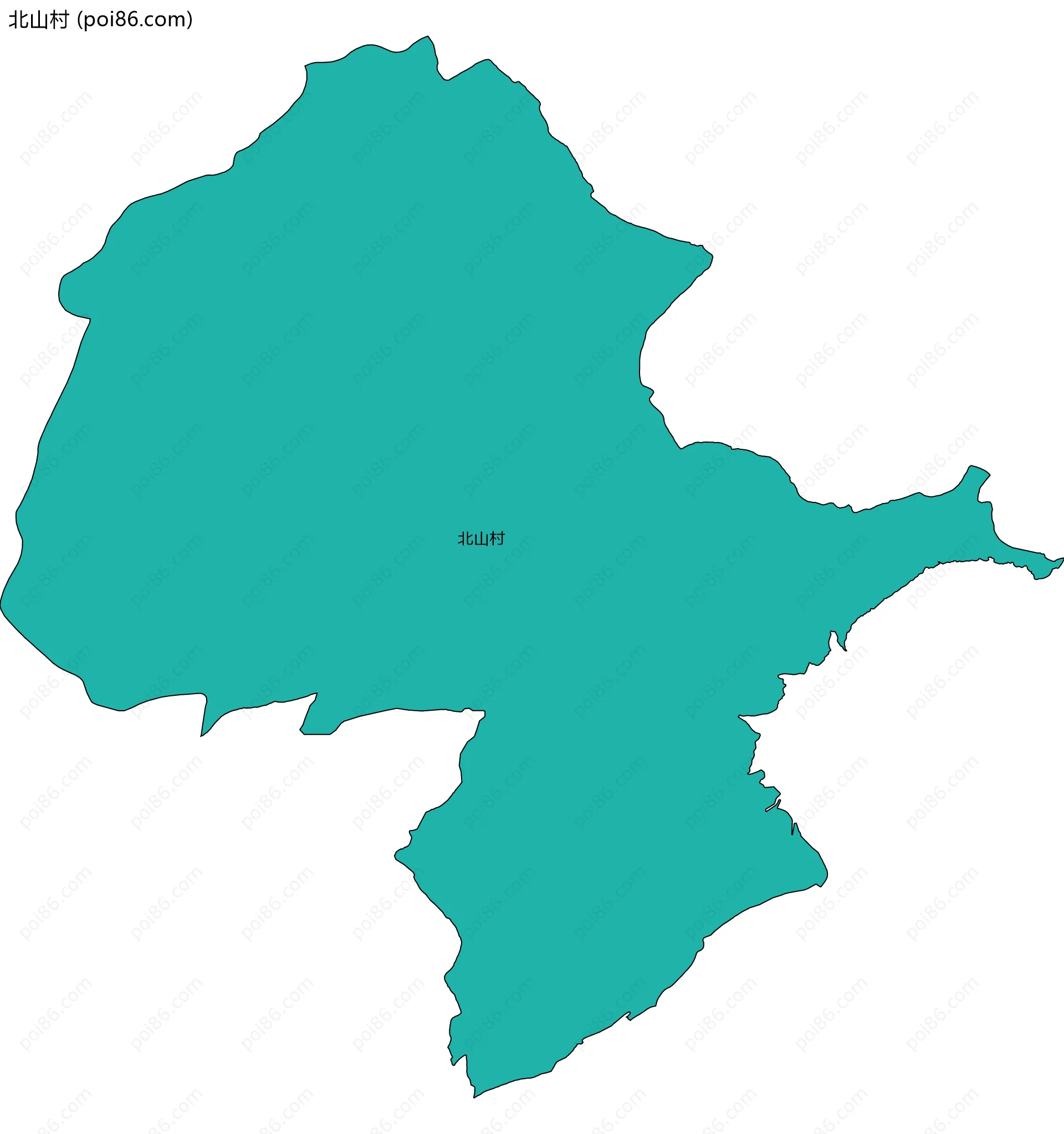 北山村边界地图