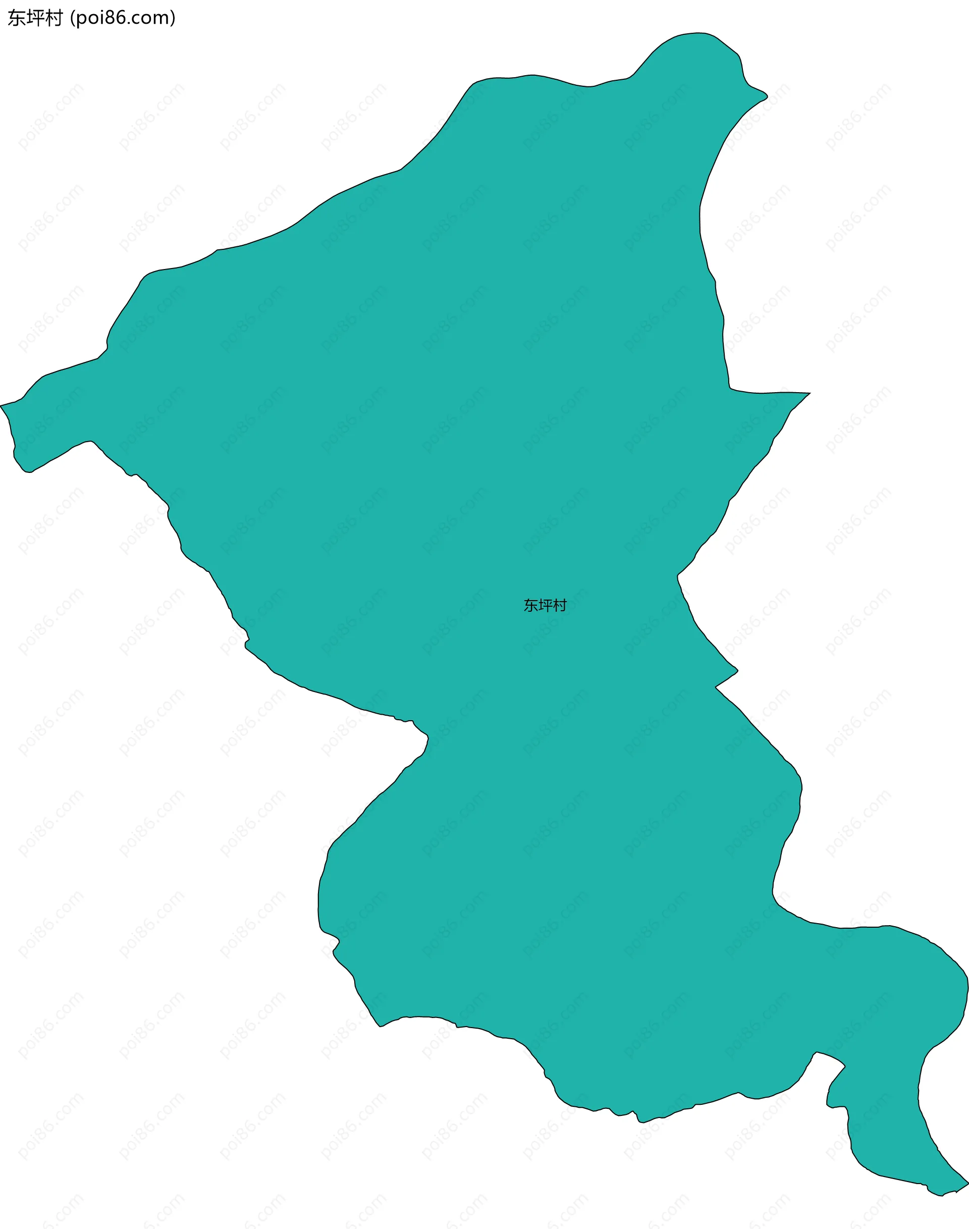 东坪村边界地图