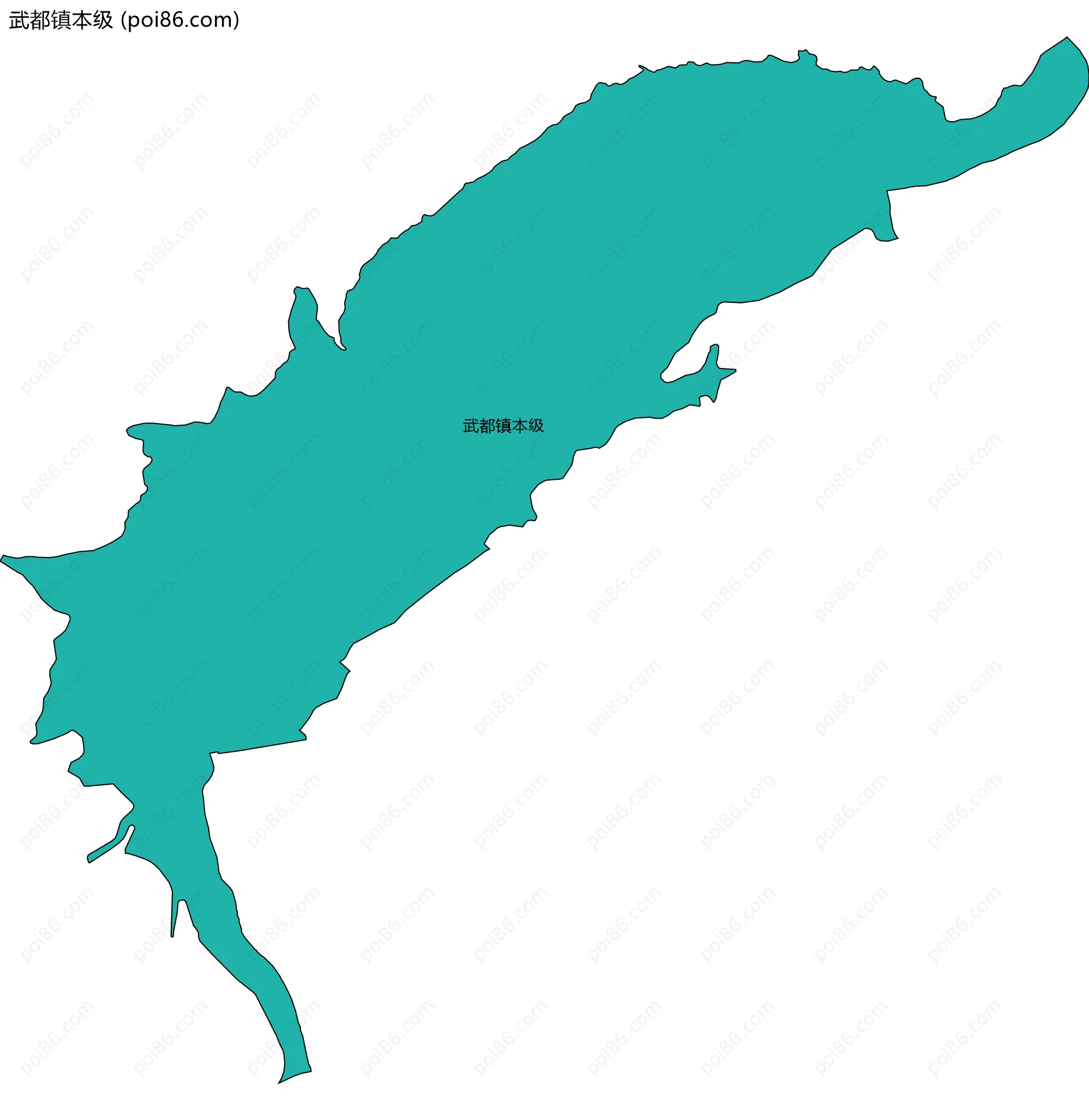 武都镇本级边界地图