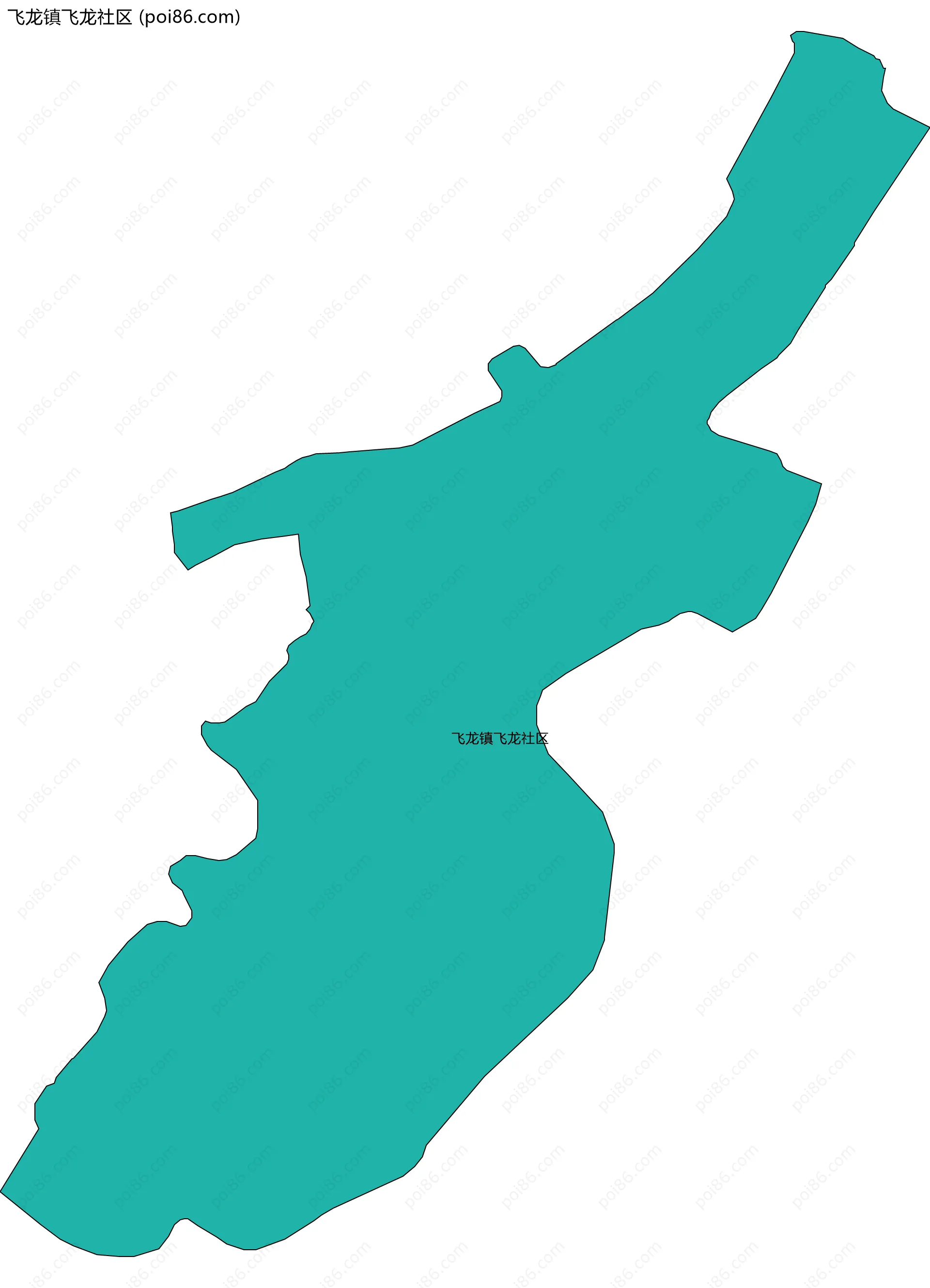 飞龙镇飞龙社区边界地图