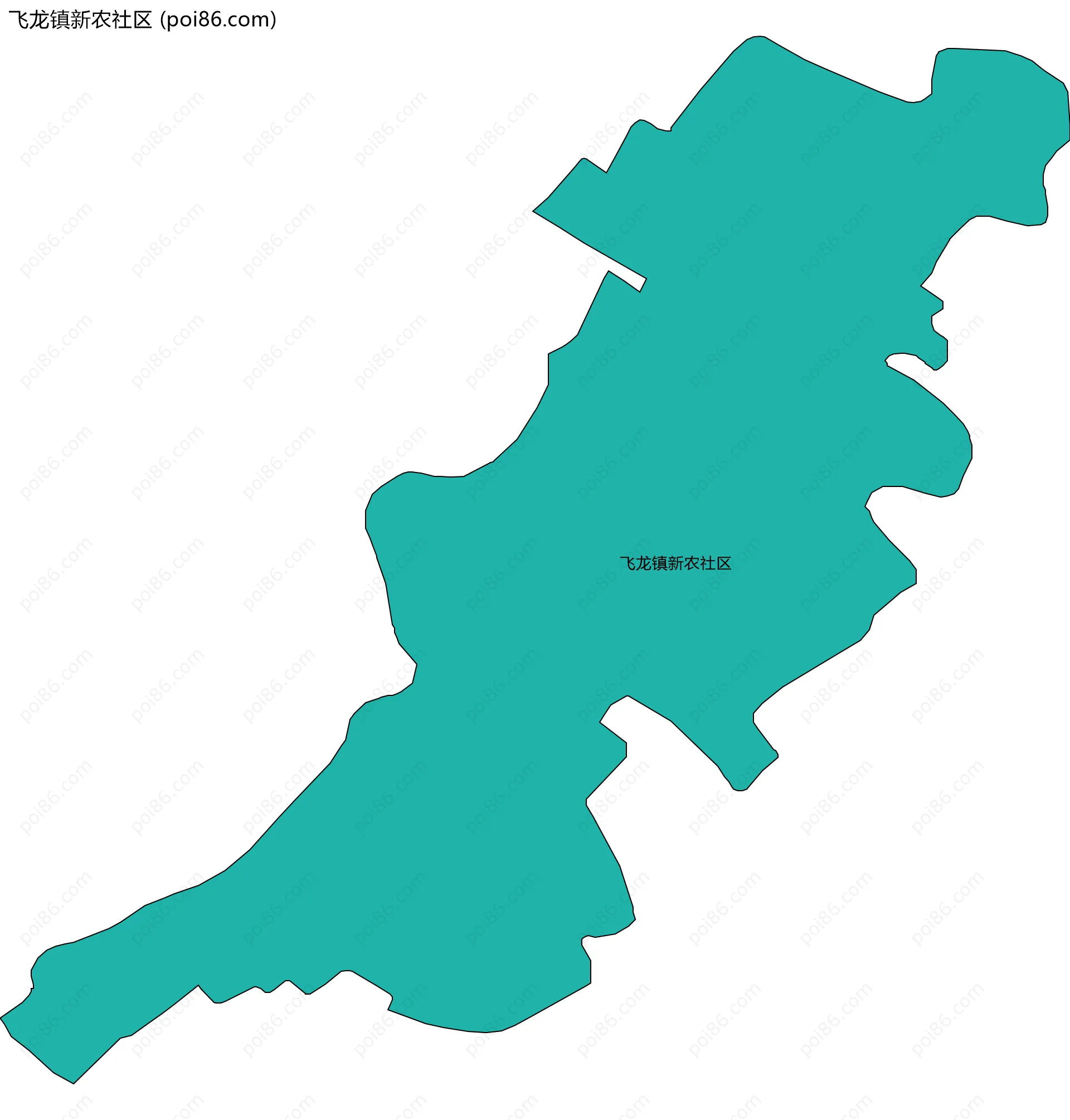 飞龙镇新农社区边界地图