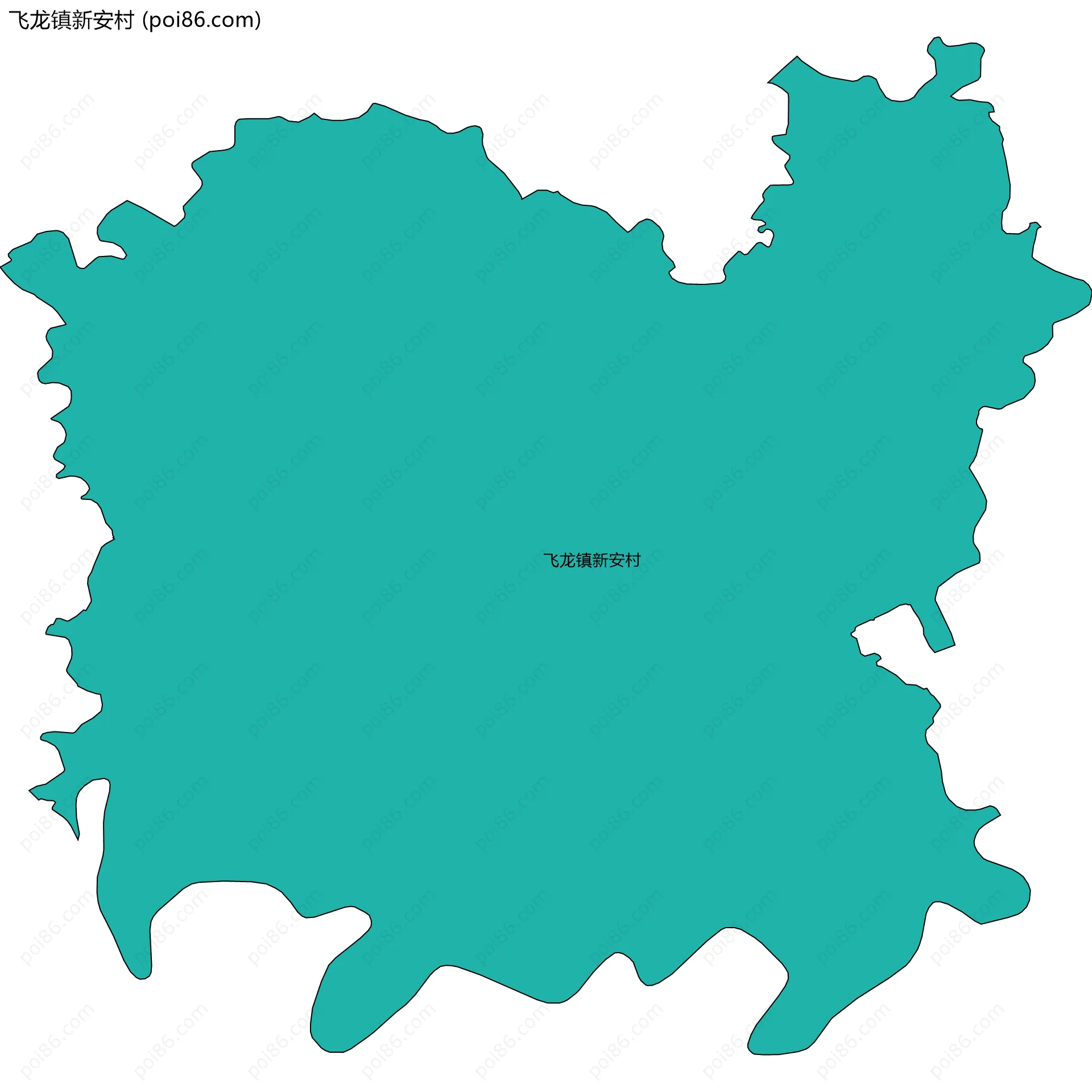 飞龙镇新安村边界地图
